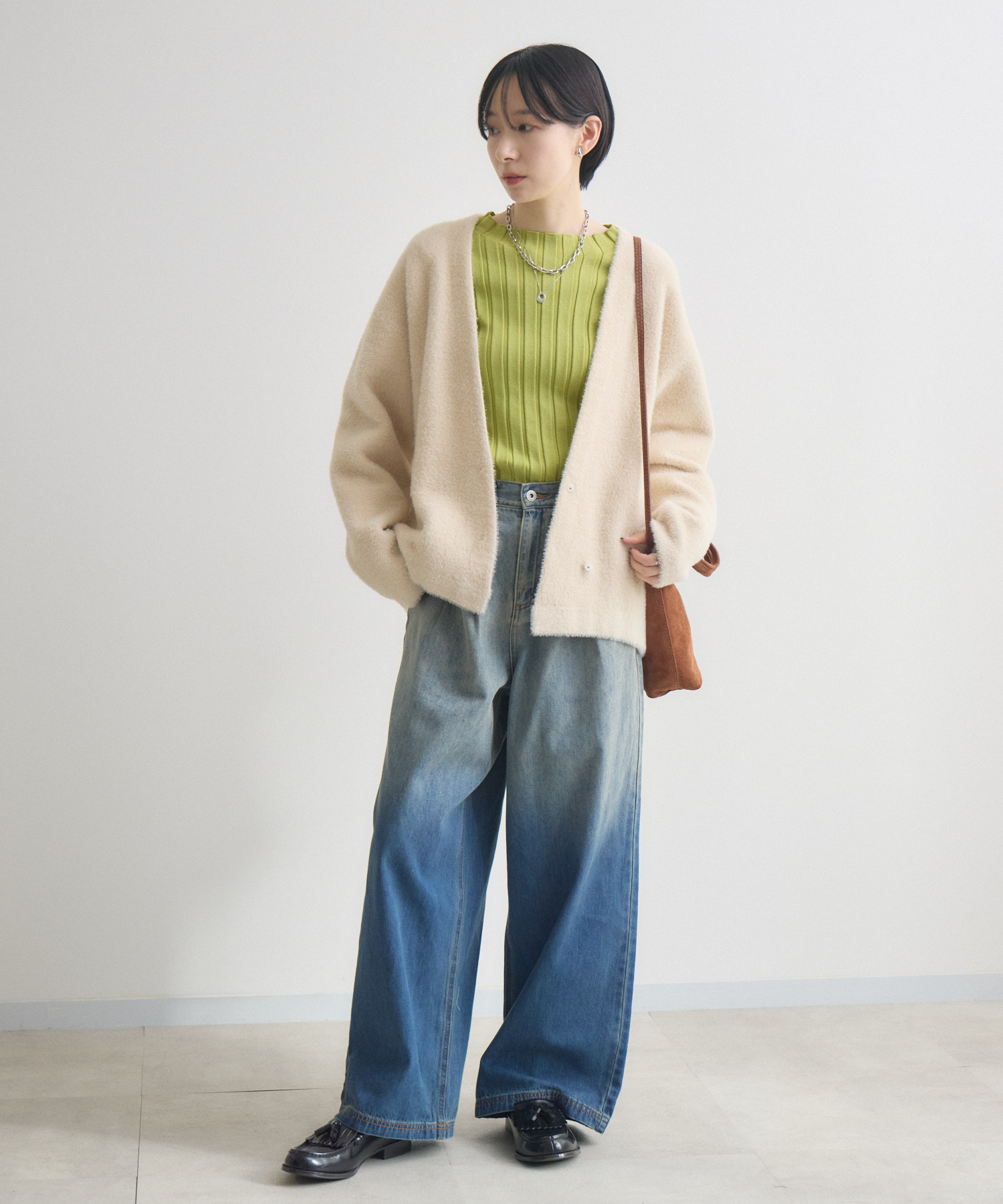 グラデーションボデイ CYAN グラデーションデニムワイドパンツ | IKG crossing