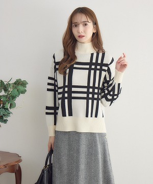 ILEGANCE なニットです。 もちもちアンゴラライクハイネックニット | IKG crossing