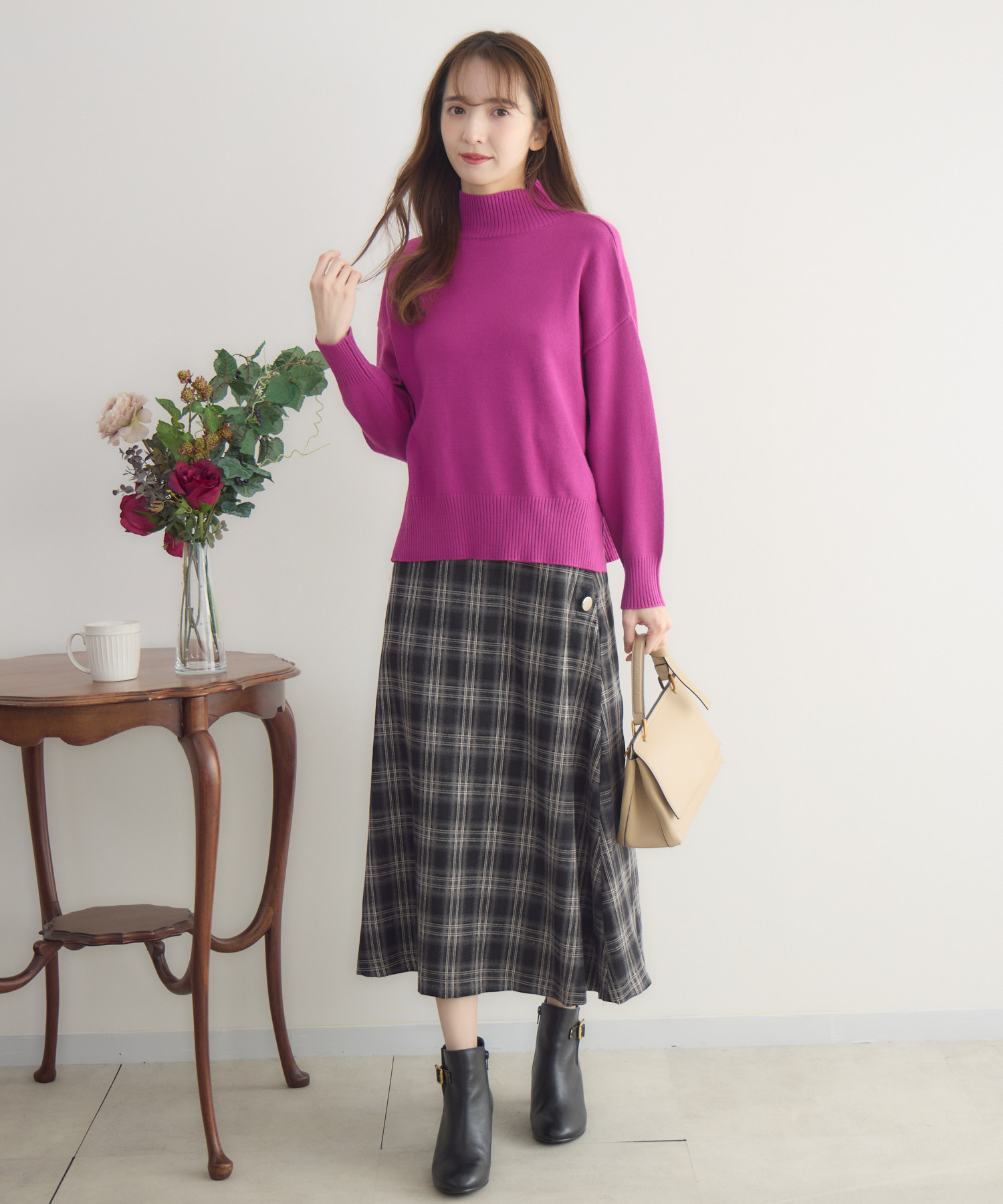 もちもちアンゴラライクハイネックニット | IKG crossing