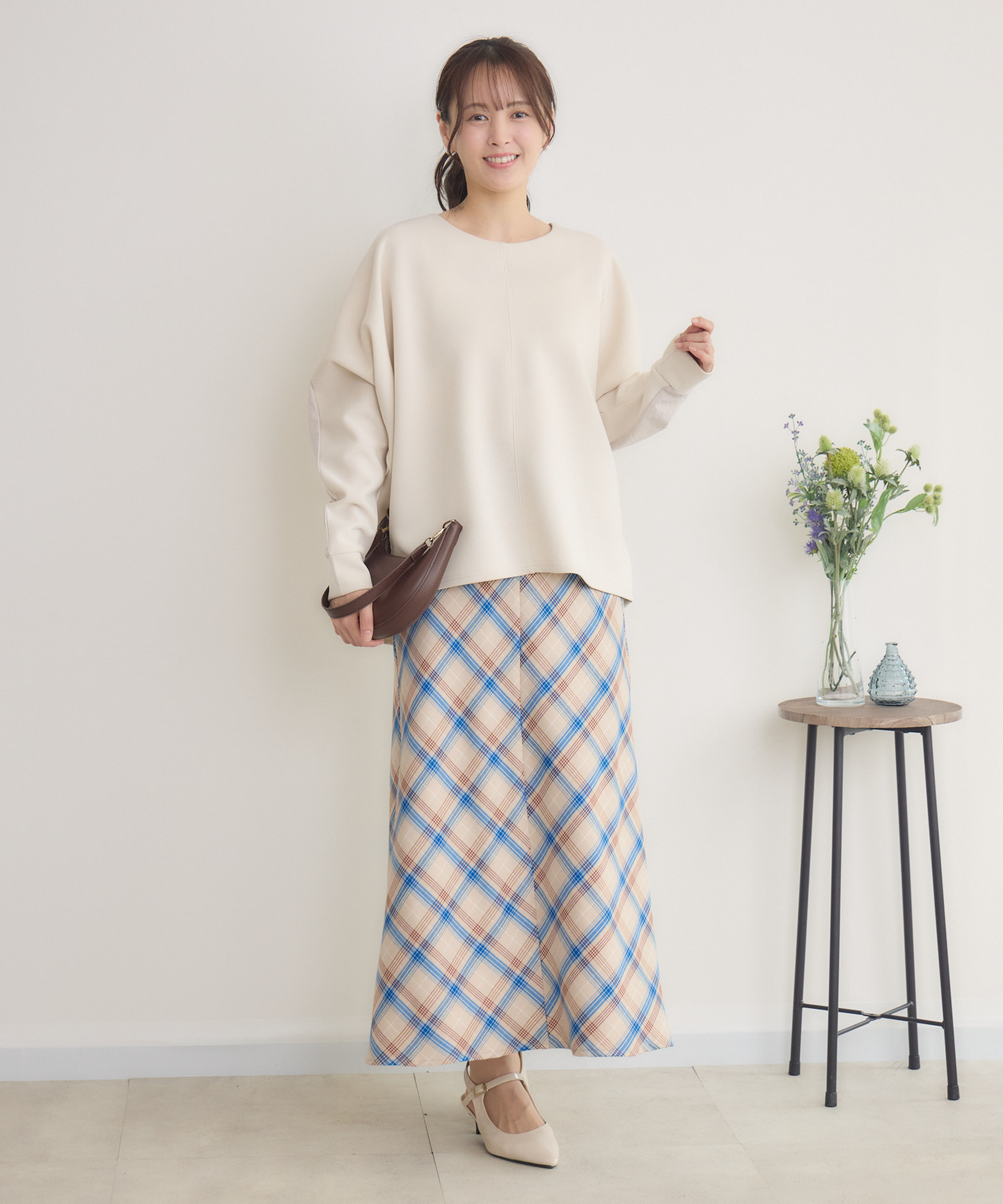 WEB限定 チェックマーメイドスカート | IKG crossing