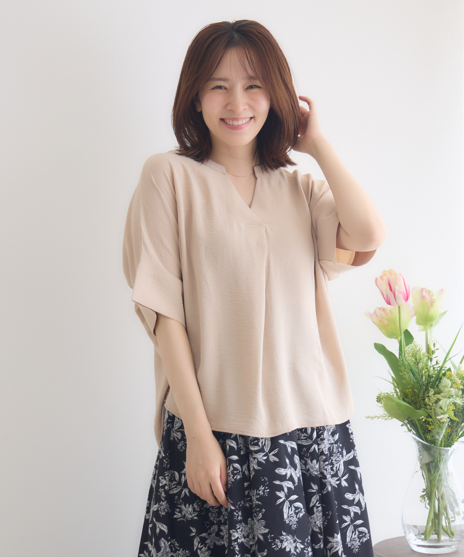 edit clothing 24a/w サイズ2 新品未使用　スキッパー ウェーブジョーゼトスキッパーブラウス | IKG crossing