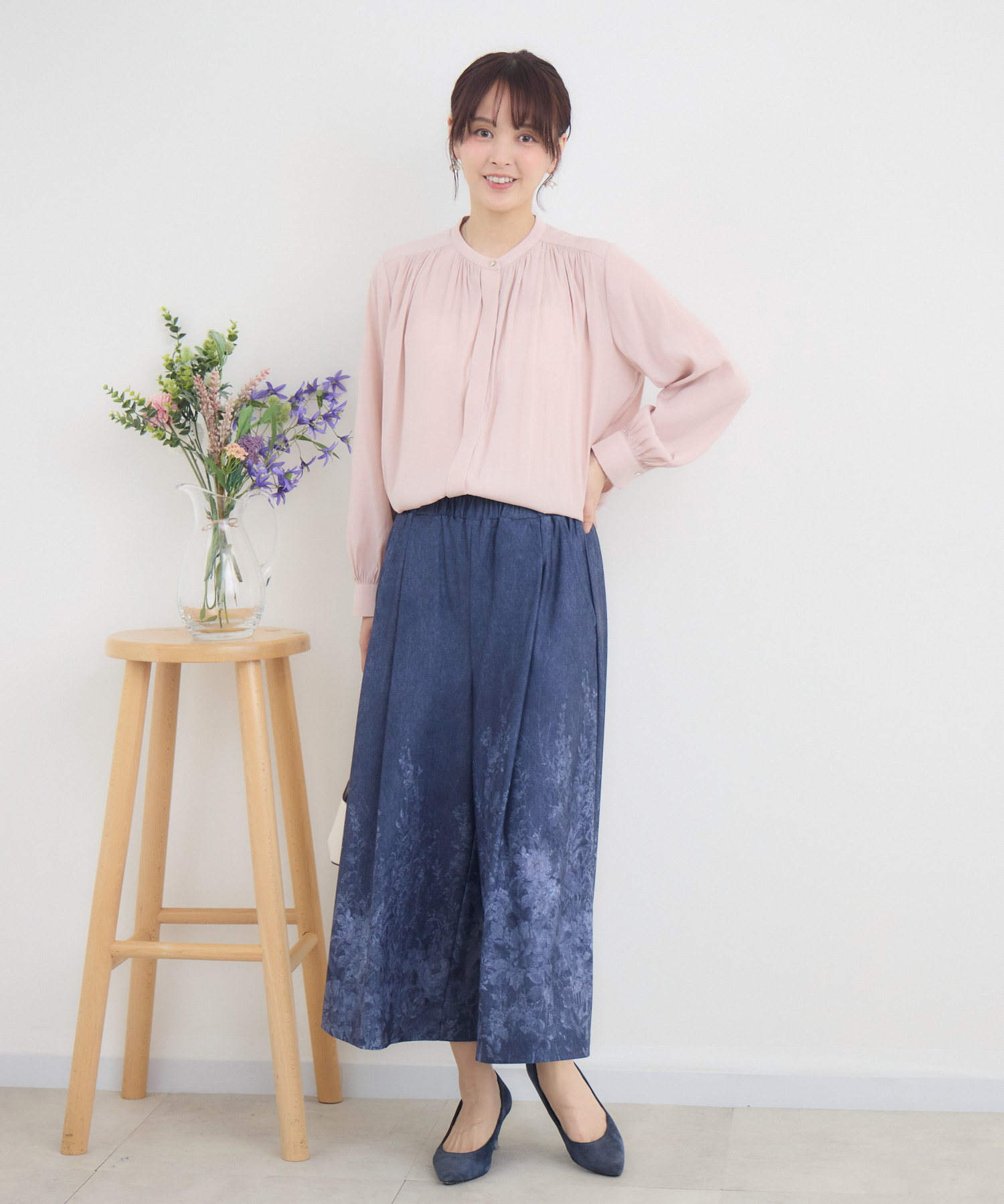 プリスティン　フラワーレース ガウチョパンツ anmic429562.jpg