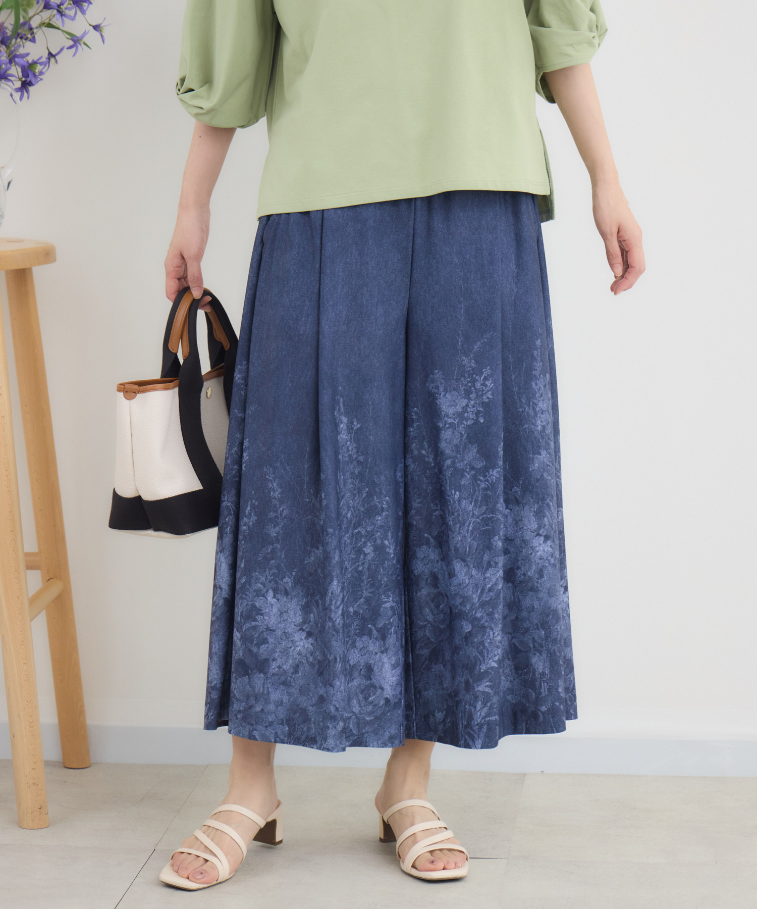 返品送料0円】【MADE IN JAPAN】フラワープリントガウチョ | IKG crossing