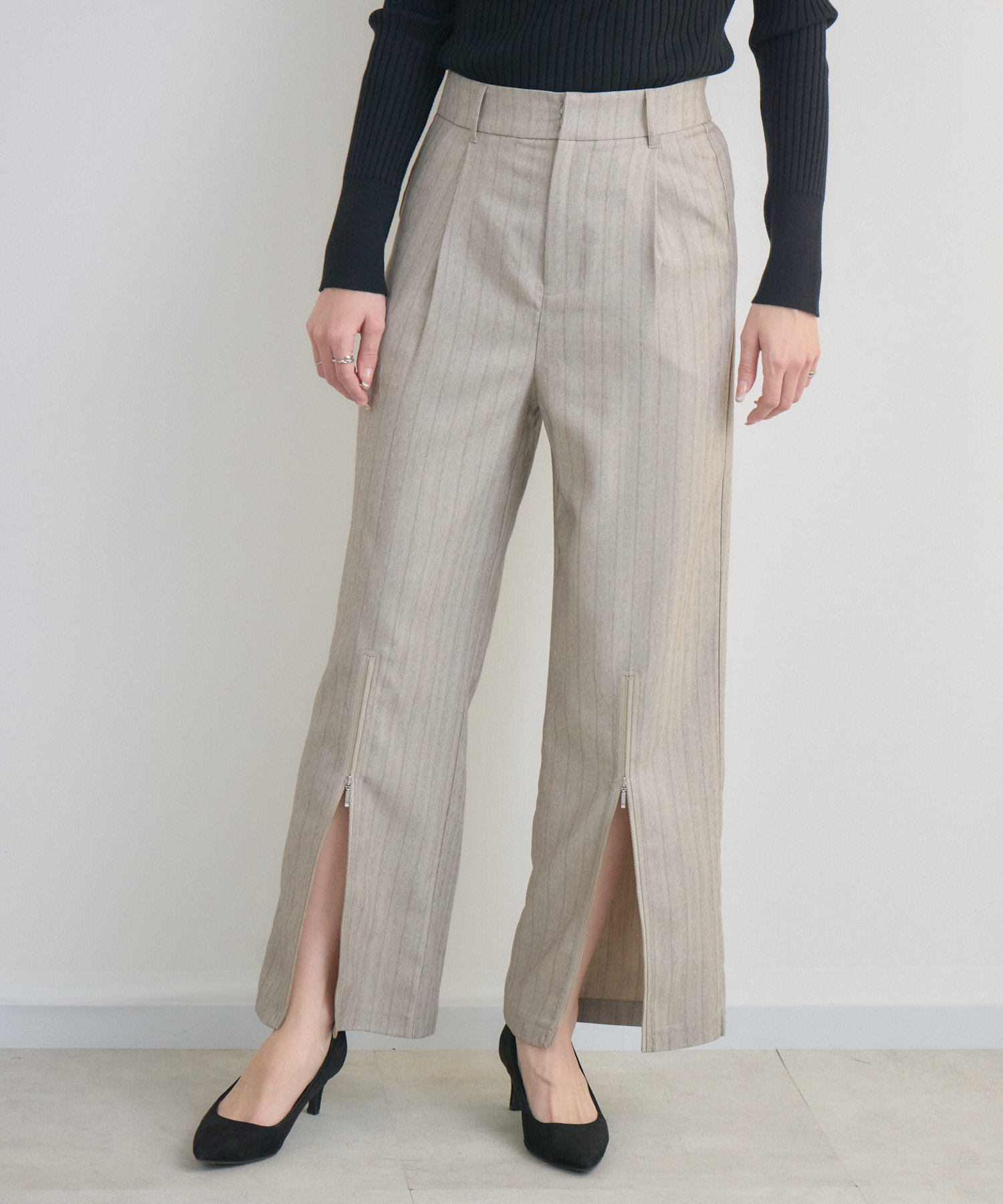 ストライプZIPパンツ / KATHARINE ROSS | IKG crossing