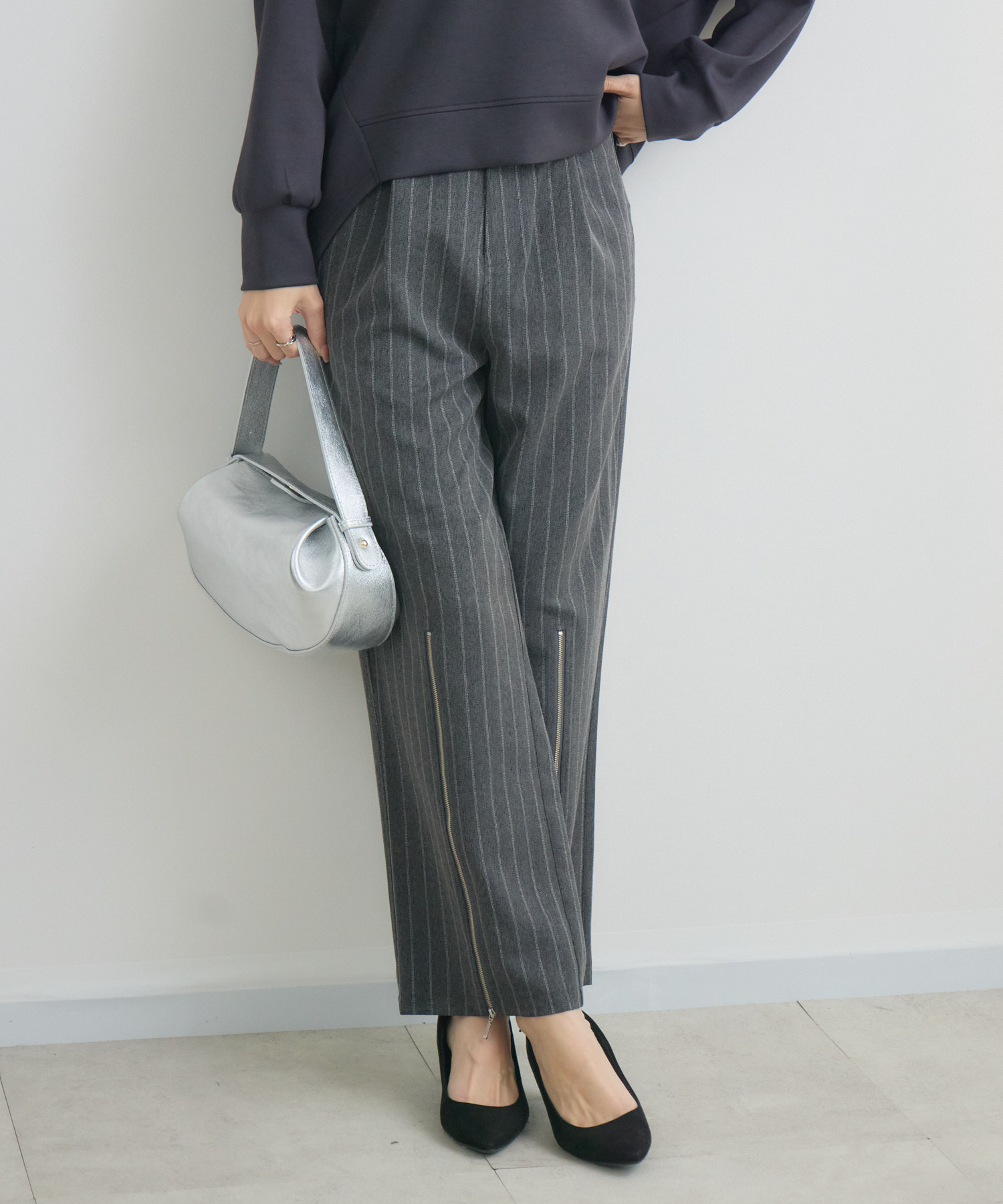 ストライプZIPパンツ / KATHARINE ROSS | IKG crossing