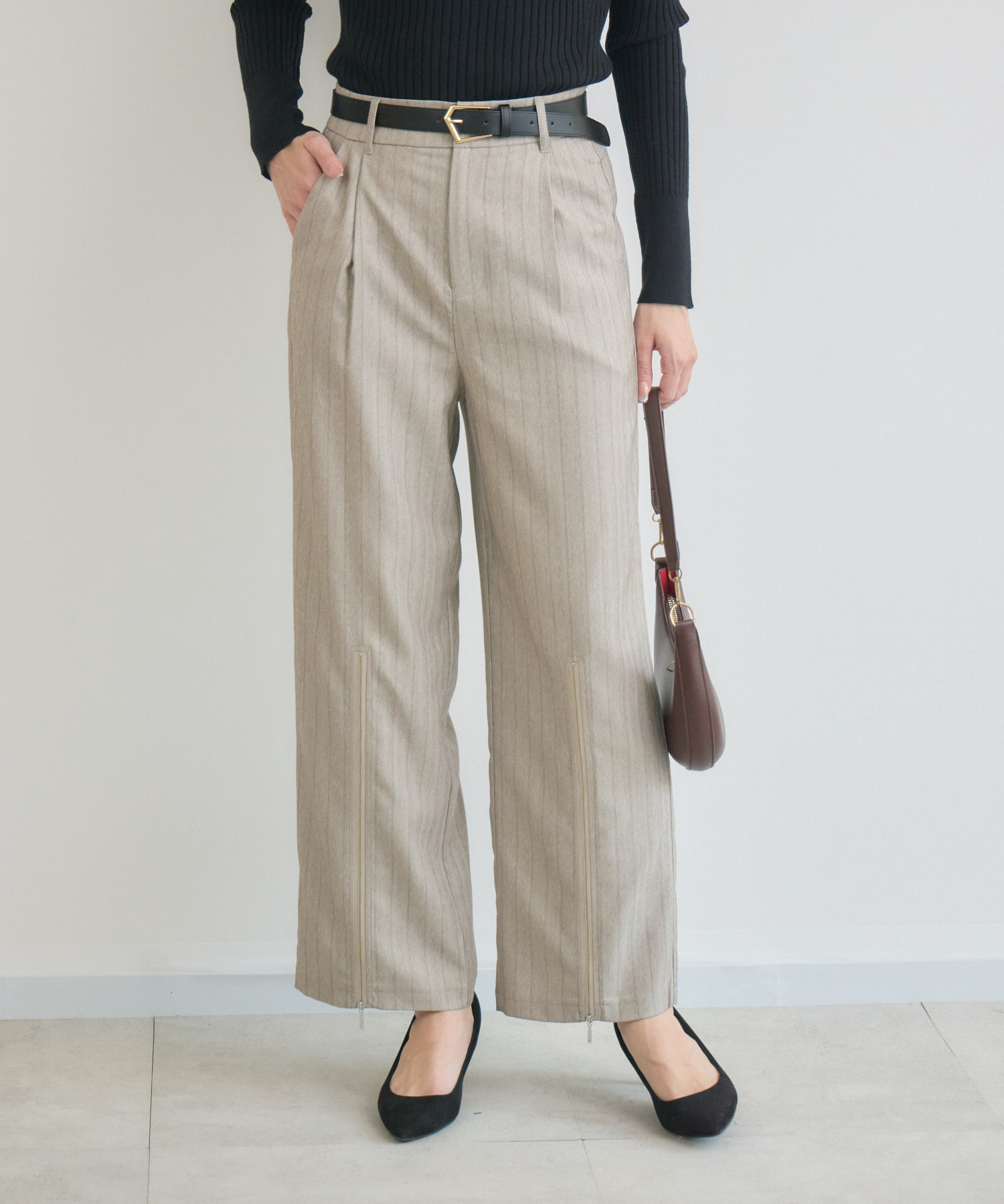 ストライプZIPパンツ / KATHARINE ROSS | IKG crossing