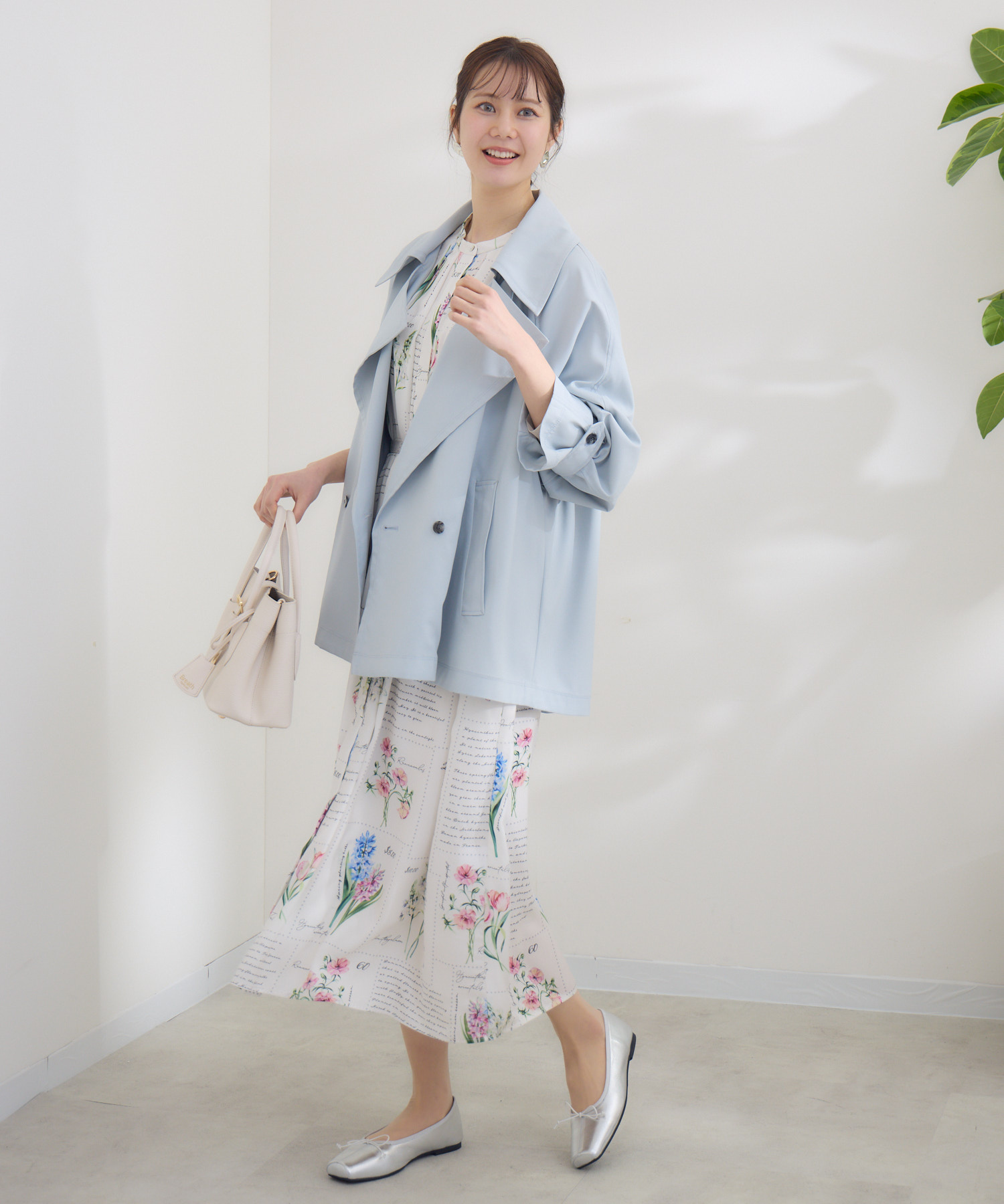 当季大流行 残りわずか】KITTE PRINT -切手プリント-ワンピース / KATHARINE シャツ/ブラウス(長袖/七分)