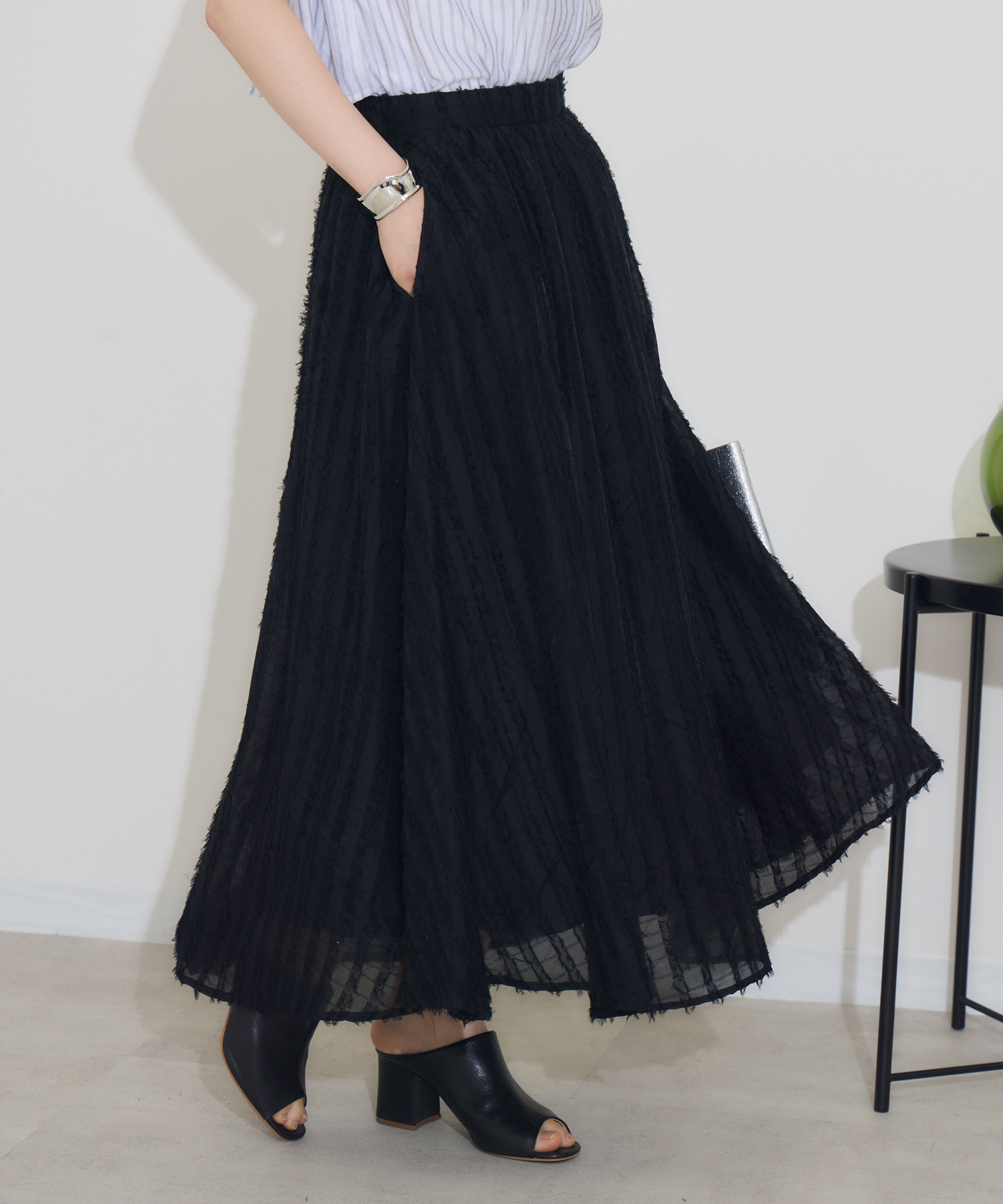 残りわずか】ストライプカットドビースカート / KATHARINE ROSS | IKG