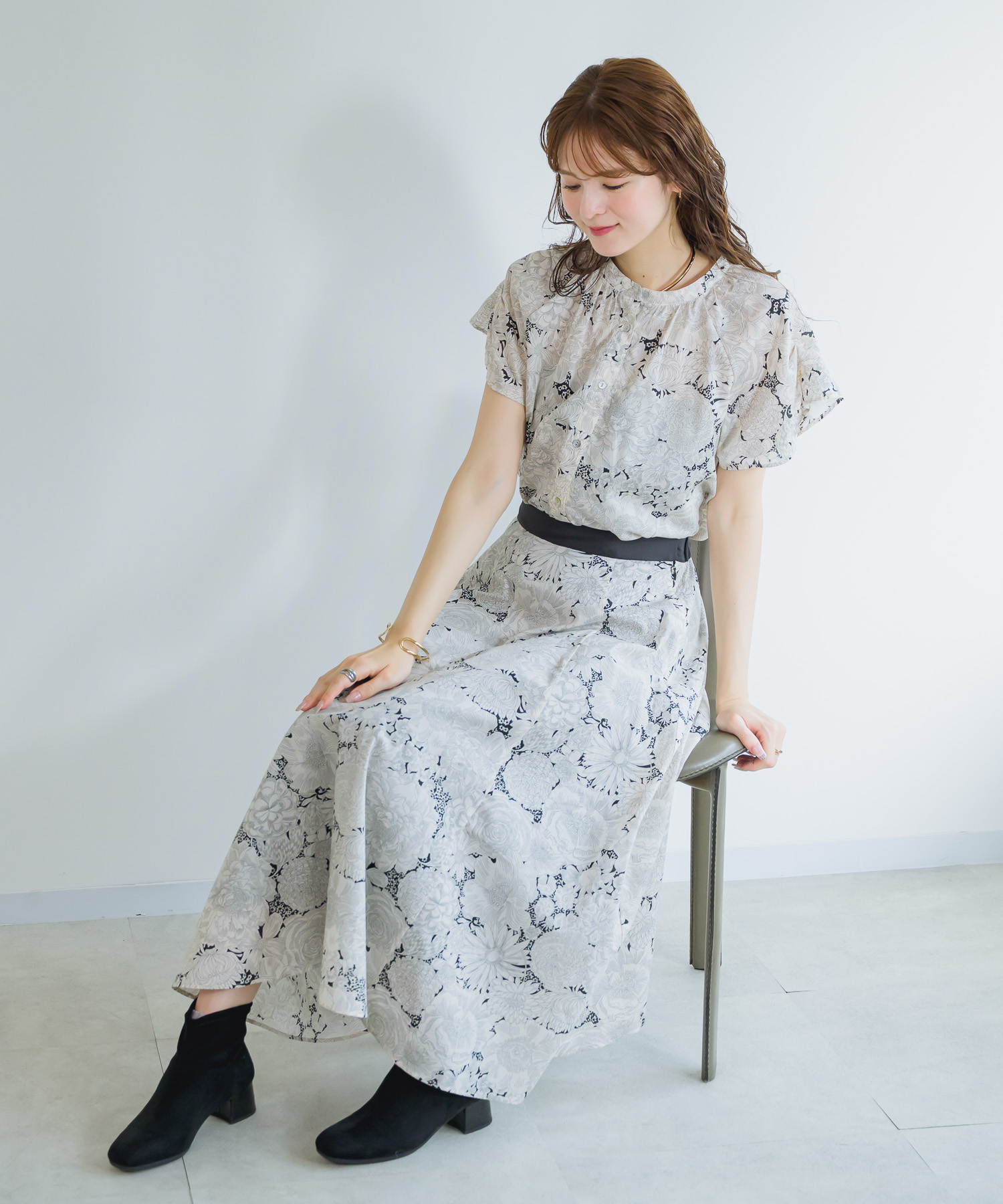 MADE IN JAPAN/洗濯機洗い可】150thAnniv.LIBERTYプリントブラウス