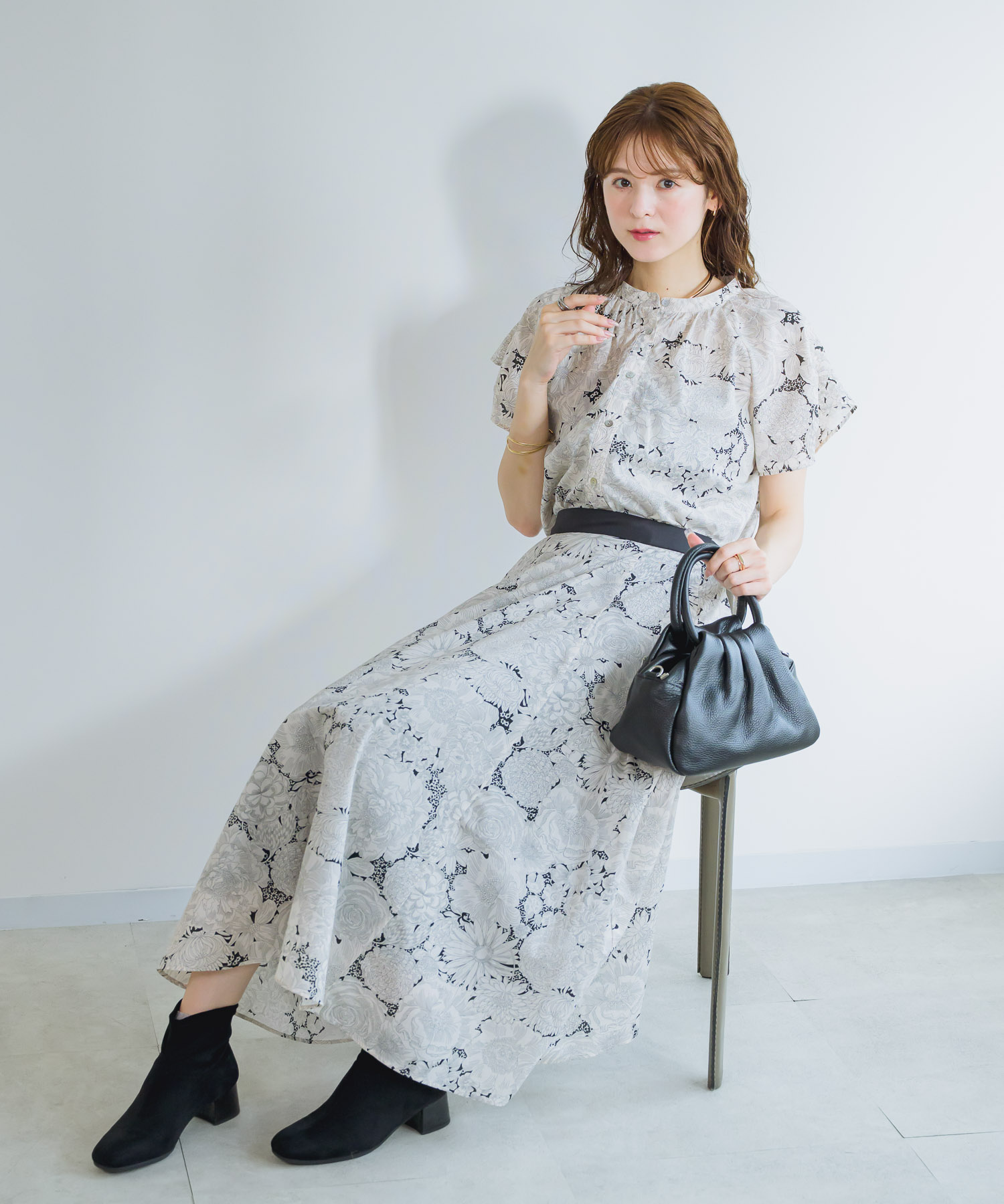 MADE IN JAPAN/洗濯機洗い可】150thAnniv.LIBERTYプリントスカート