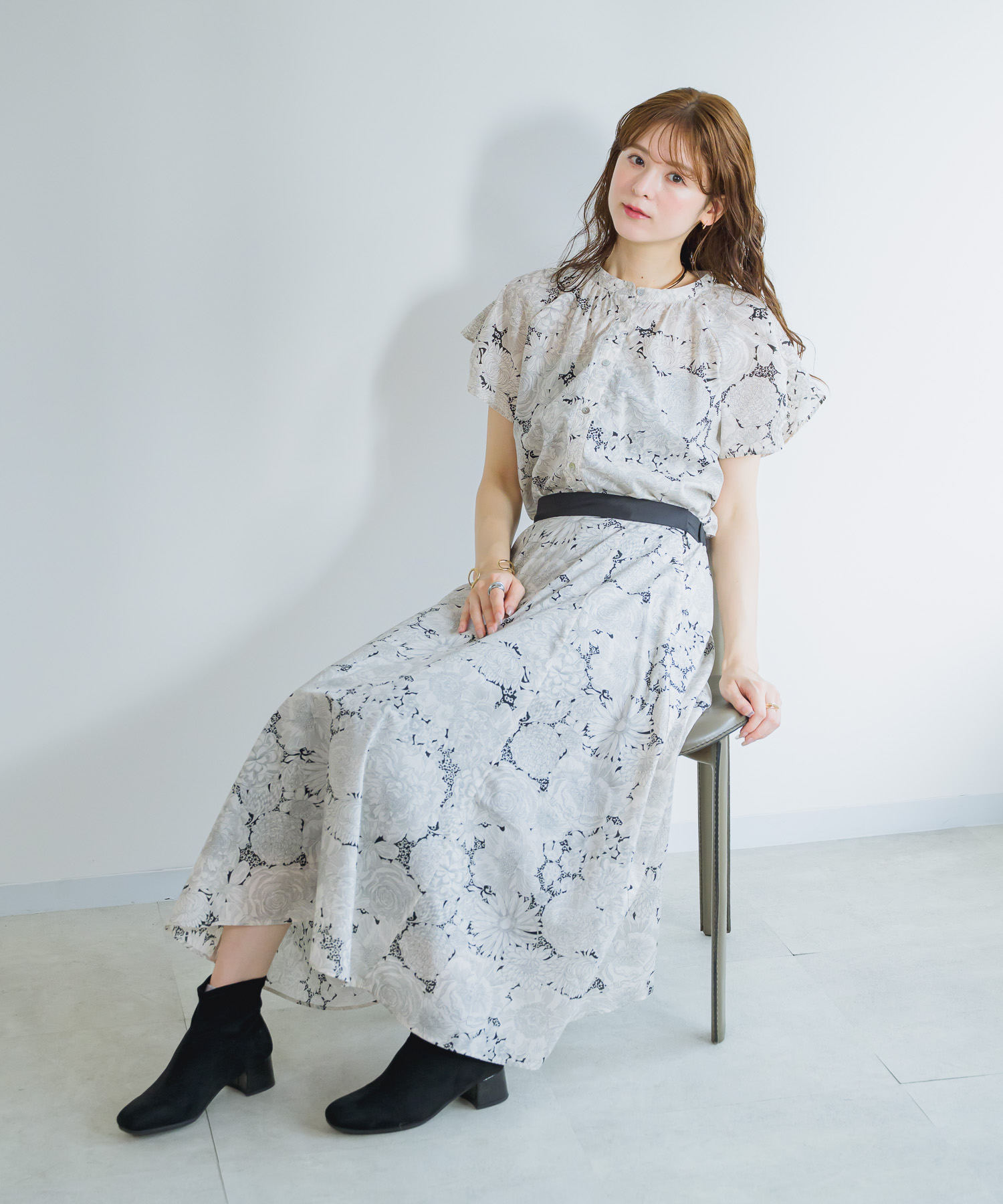 MADE IN JAPAN/洗濯機洗い可】150thAnniv.LIBERTYプリントスカート