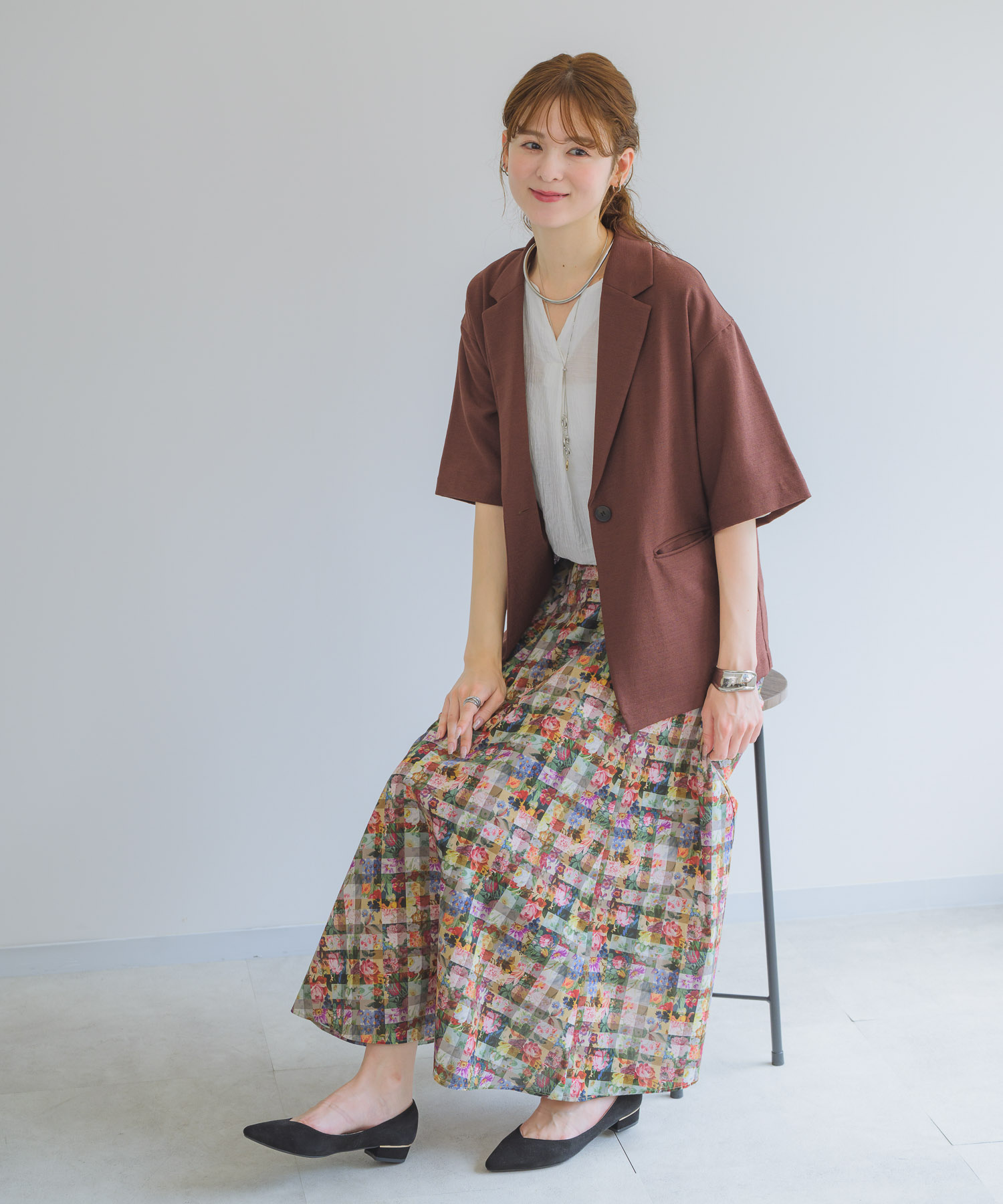 MADE IN JAPAN/洗濯機洗い可】150thAnniv.LIBERTYプリントスカート