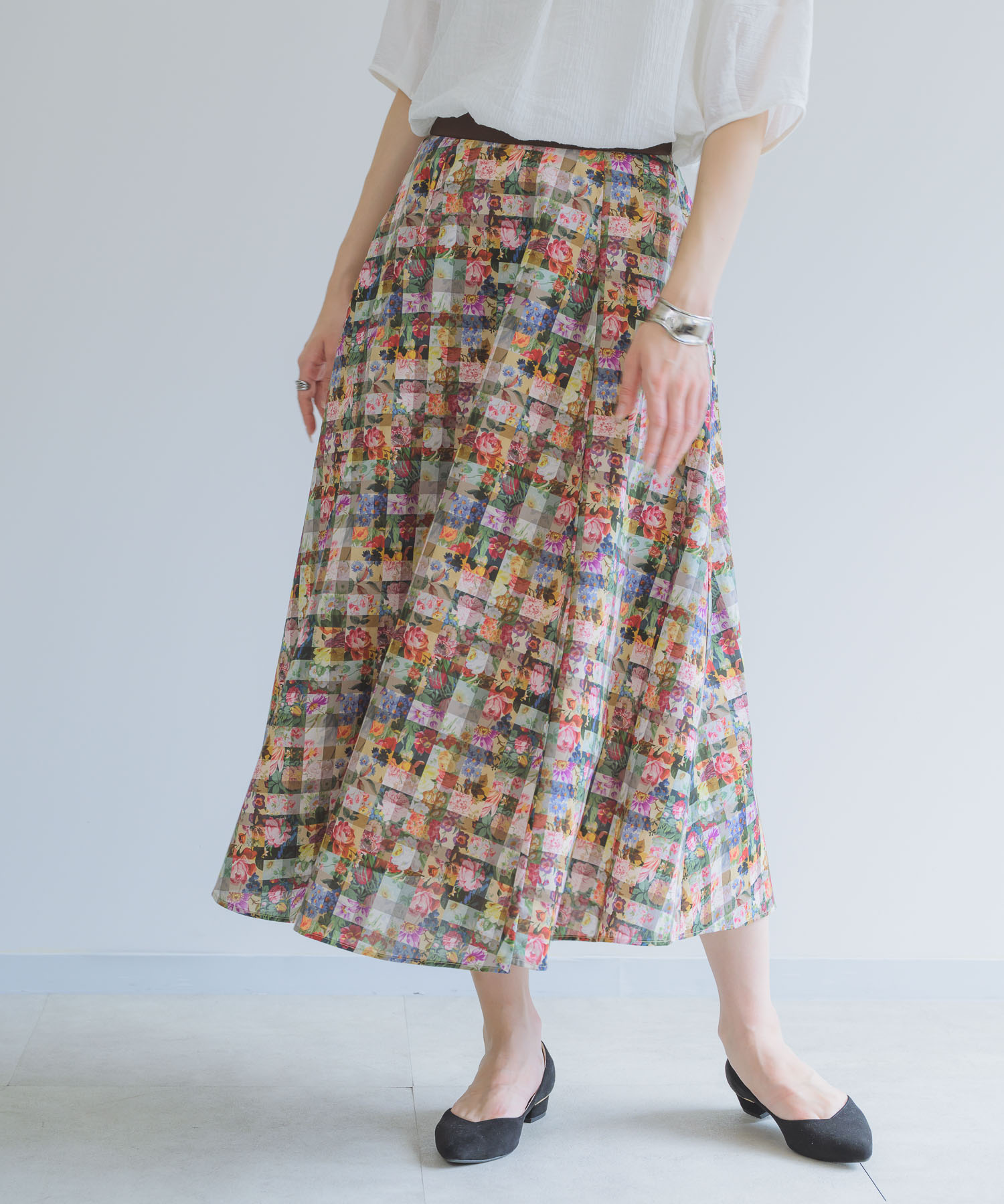 MADE IN JAPAN/洗濯機洗い可】150thAnniv.LIBERTYプリントスカート