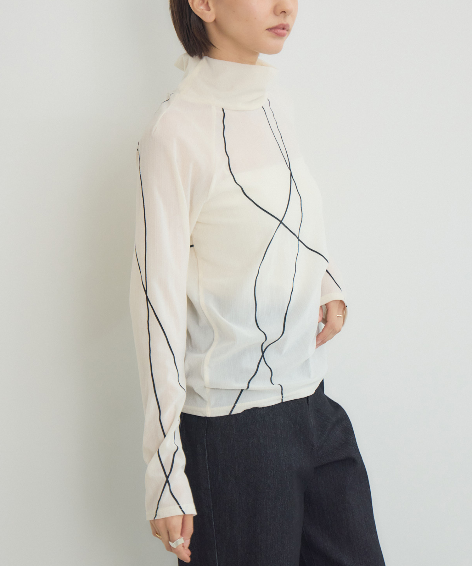 ラインメッシュベロアタートル / Pillini | IKG crossing