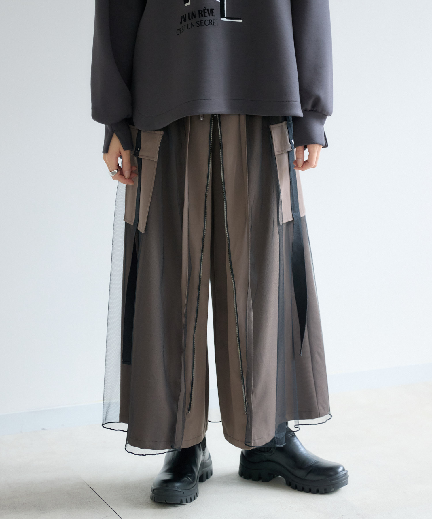 メッシュワークZIPパンツ / Pillini | IKG crossing