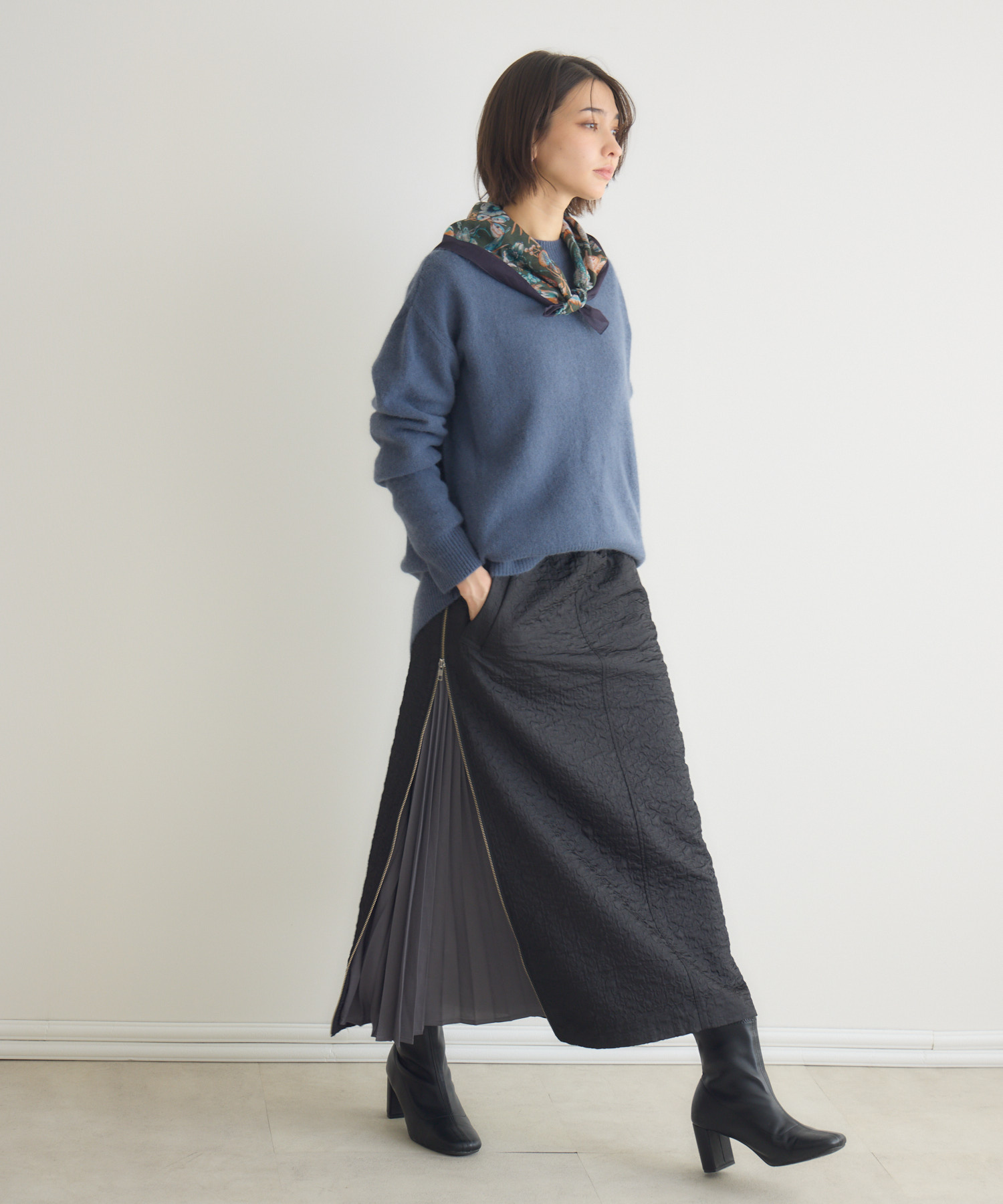 サイドZIPジャカードスカート / Pillini | IKG crossing