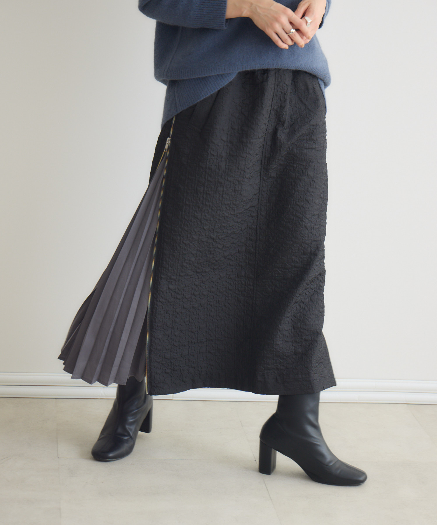 サイドZIPジャカードスカート / Pillini | IKG crossing