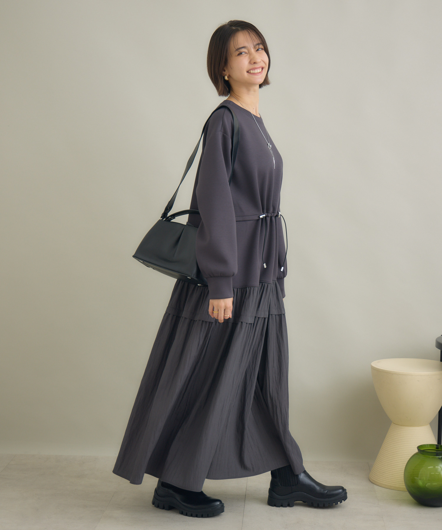 ウエストドロストドッキングワンピース / Pillini | IKG crossing