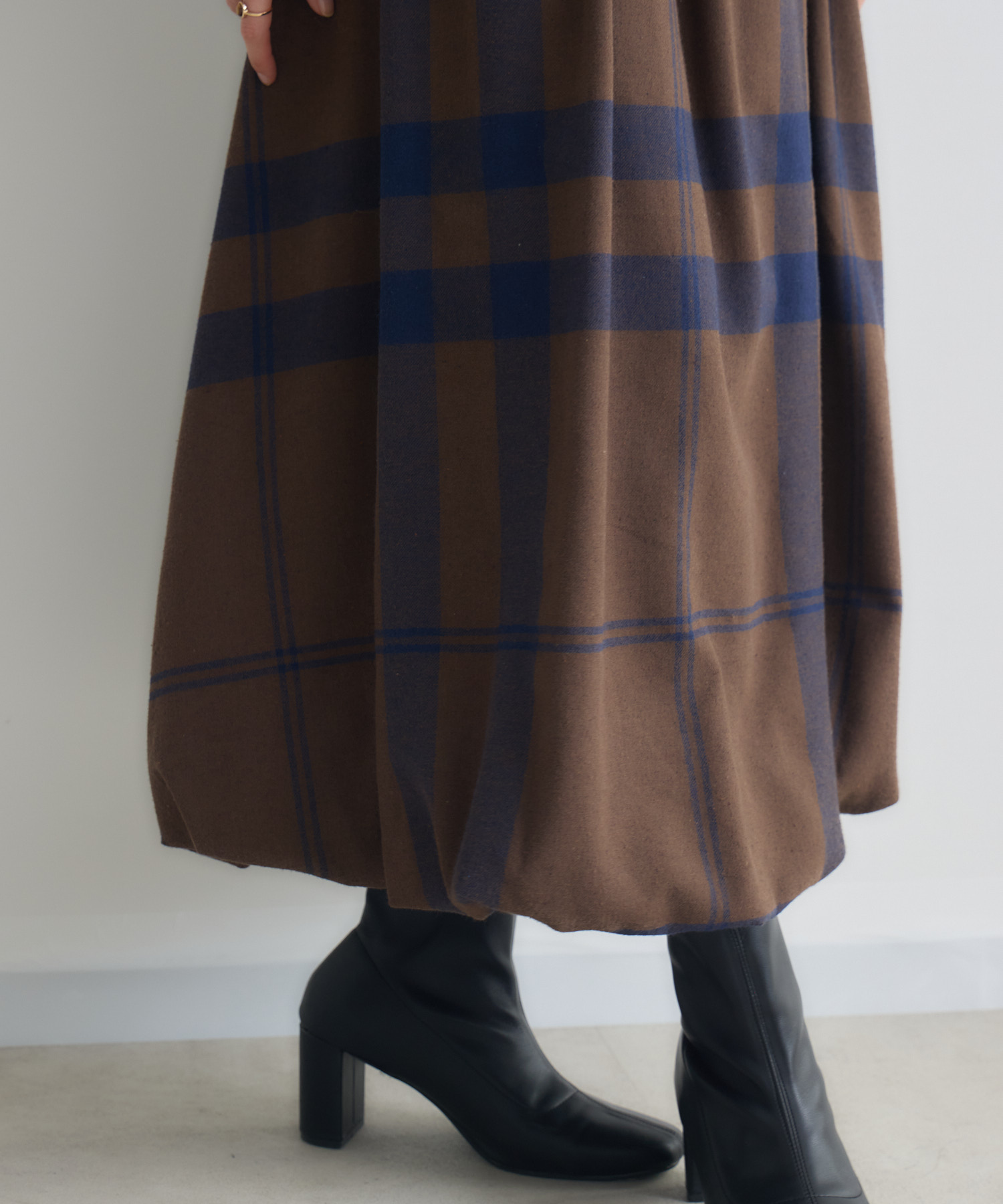 ビッグチェックバルーンスカート / Pillini | IKG crossing