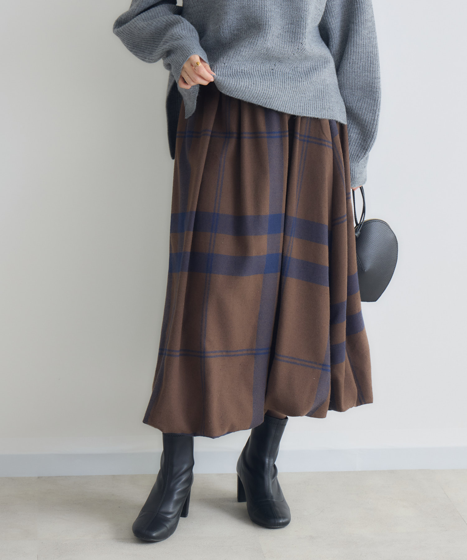 ビッグチェックバルーンスカート / Pillini | IKG crossing