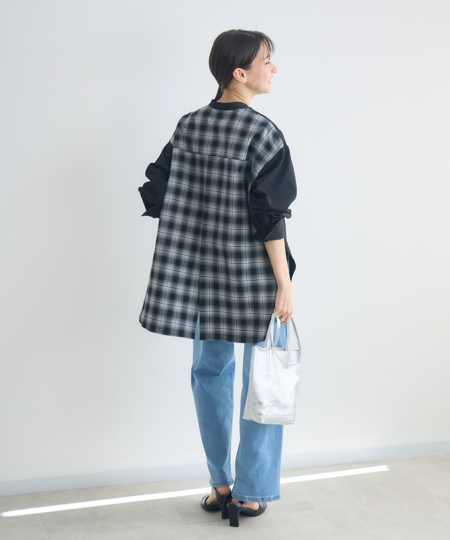 予約】バックチェックドッキングシャツ / Pillini | IKG crossing