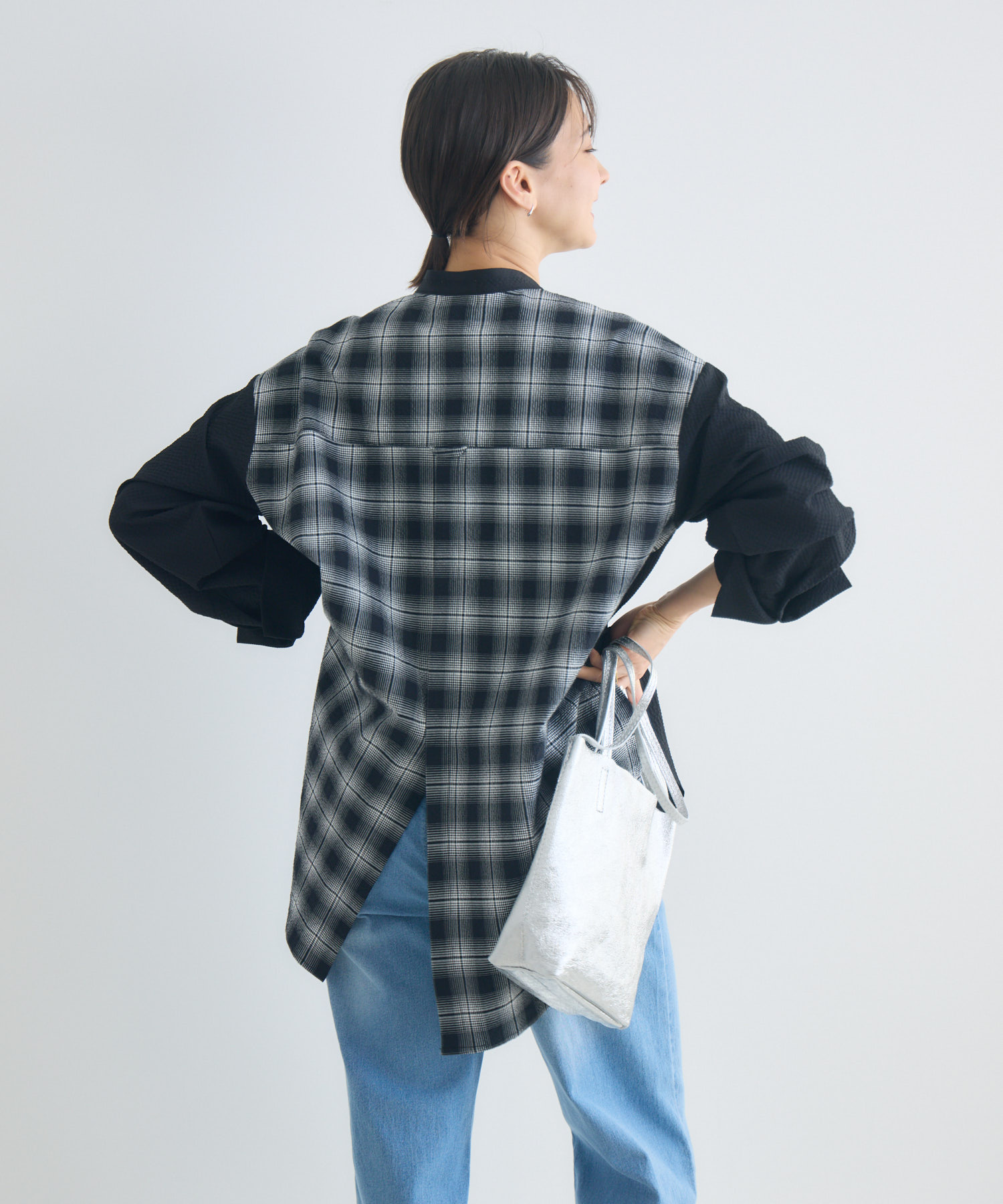 予約】バックチェックドッキングシャツ / Pillini | IKG crossing