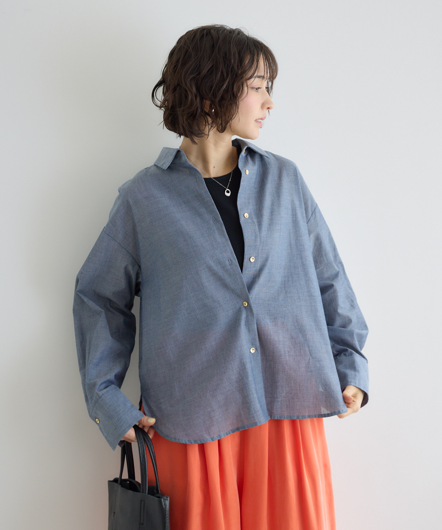 A15045 美品 クルニ 21aw タイロッケンレイヤードシャツジャケット茶2 