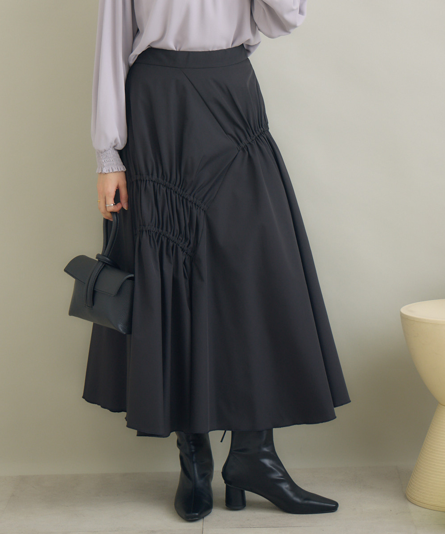 イレギュラーギャザースカート / KATHARINE ROSS | IKG crossing