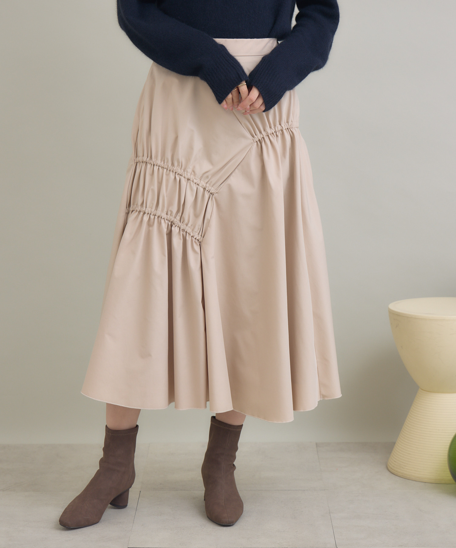 イレギュラーギャザースカート / KATHARINE ROSS | IKG crossing