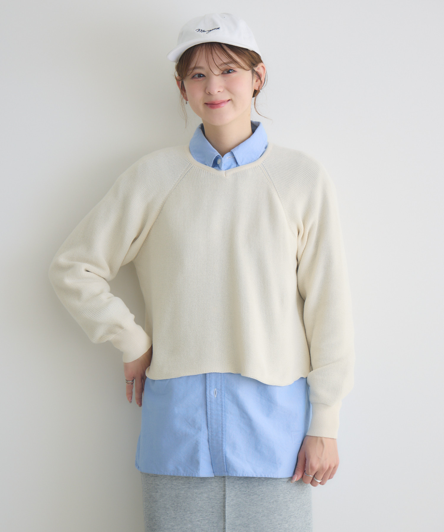 11747391 phlemuns レイヤードニット デザイナーズ レイヤード風編地柄