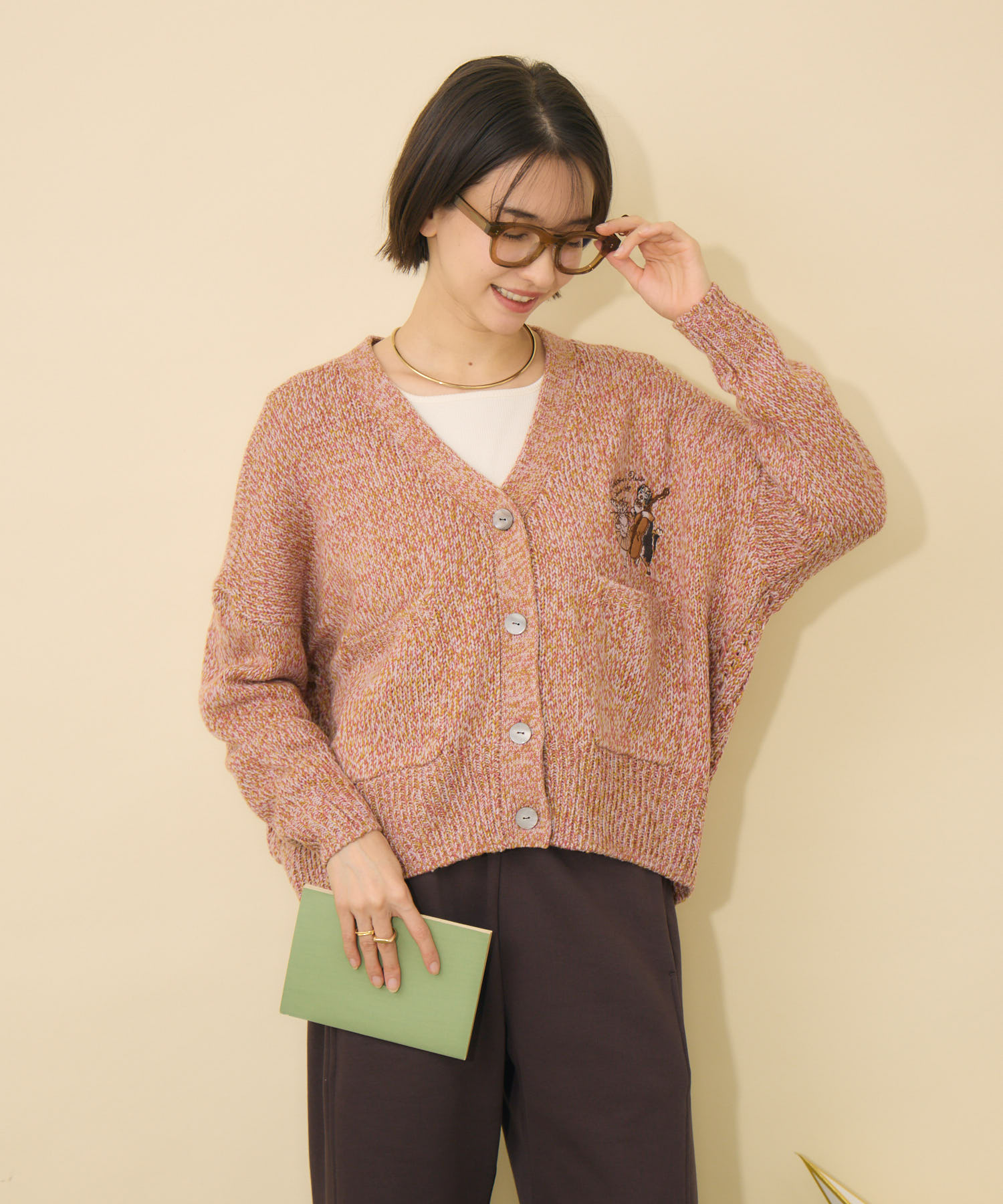 予約】【Swanlake キャサリンちゃん＆ロスくん】ニットカーディガン