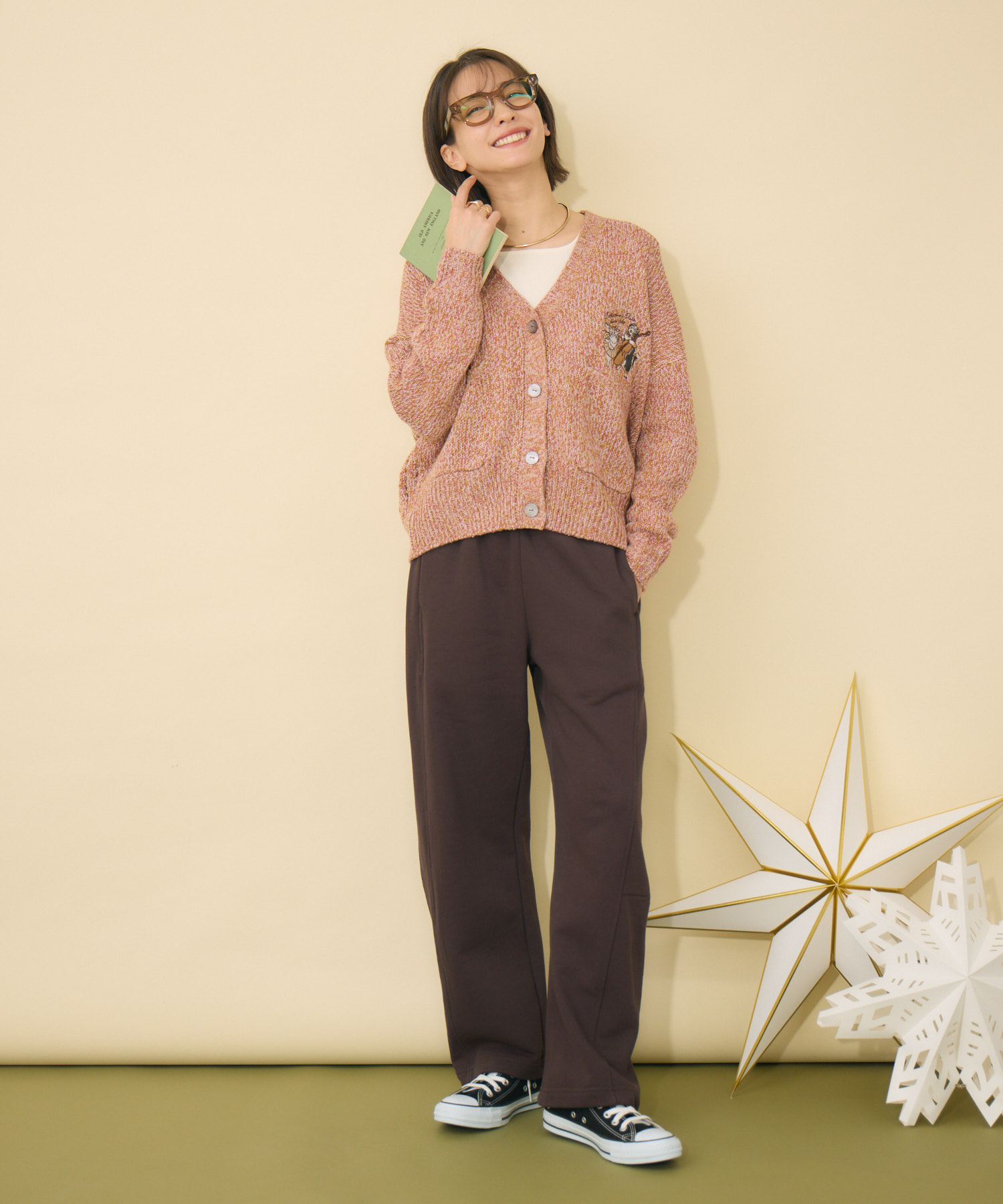 予約】【Swanlake キャサリンちゃん＆ロスくん】ニットカーディガン