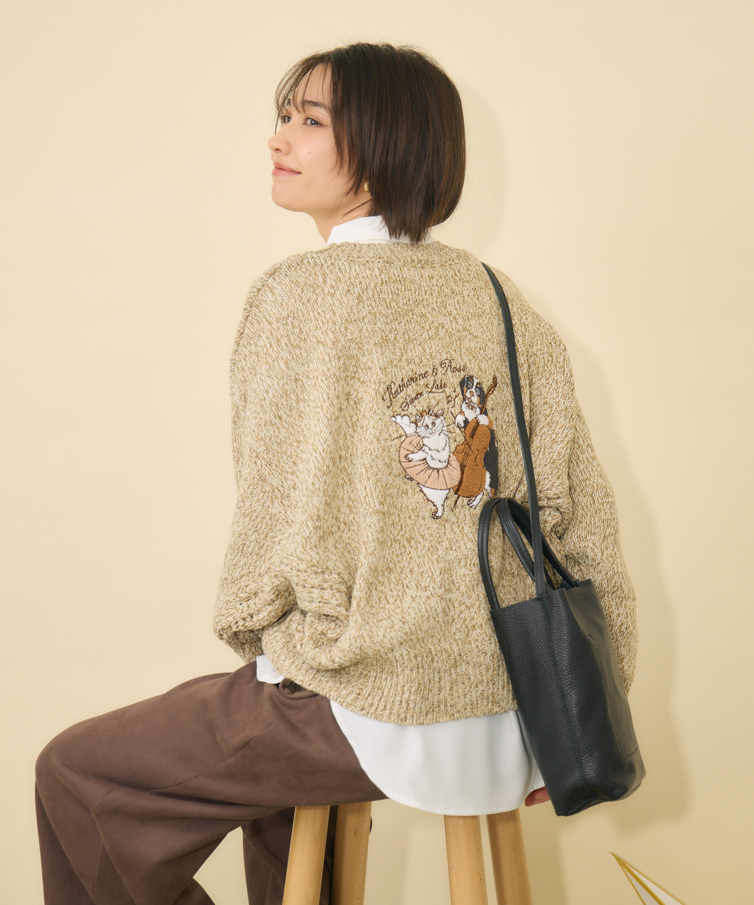 残りわずか】【Swanlake キャサリンちゃん＆ロスくん】ニットプル