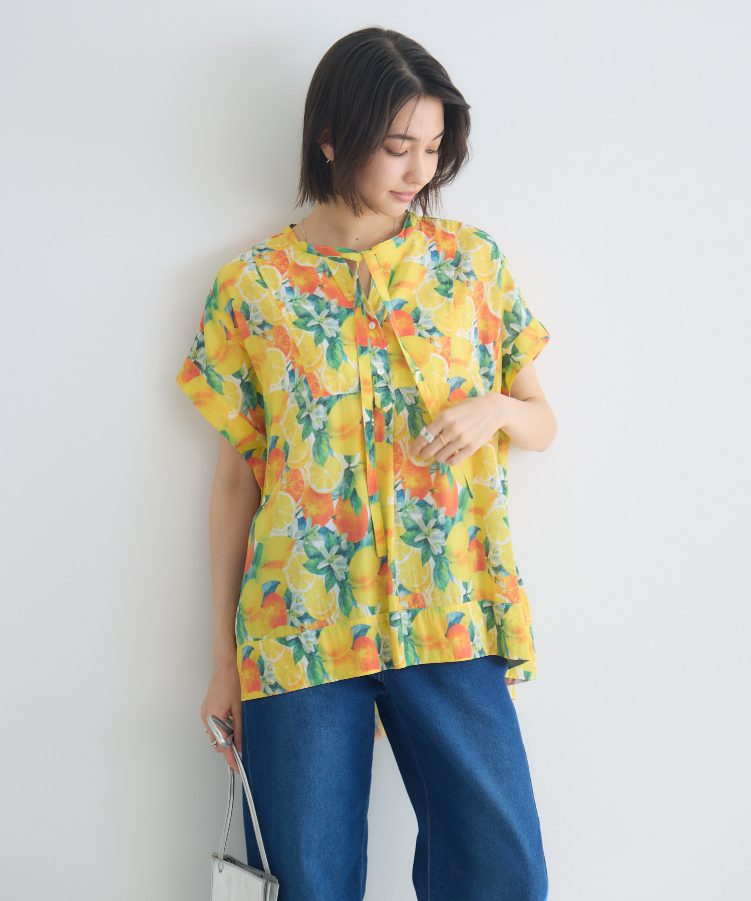 アソートスカーフプリント半袖ブラウス / KATHARINE ROSS | IKG crossing