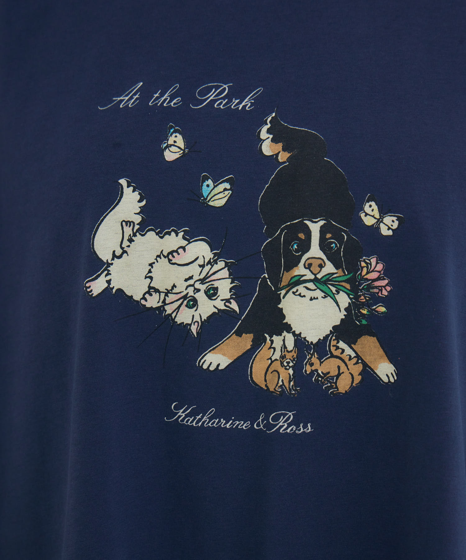 キャサリンちゃんロスくん】ーAt the Parkー プリントTシャツ