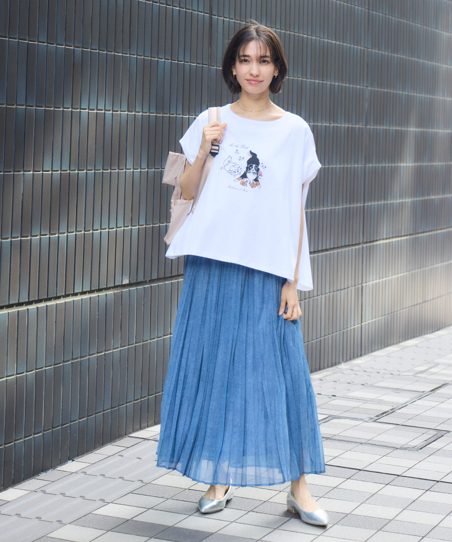 キャサリンちゃんロスくん】ーAt the Parkー プリントTシャツ