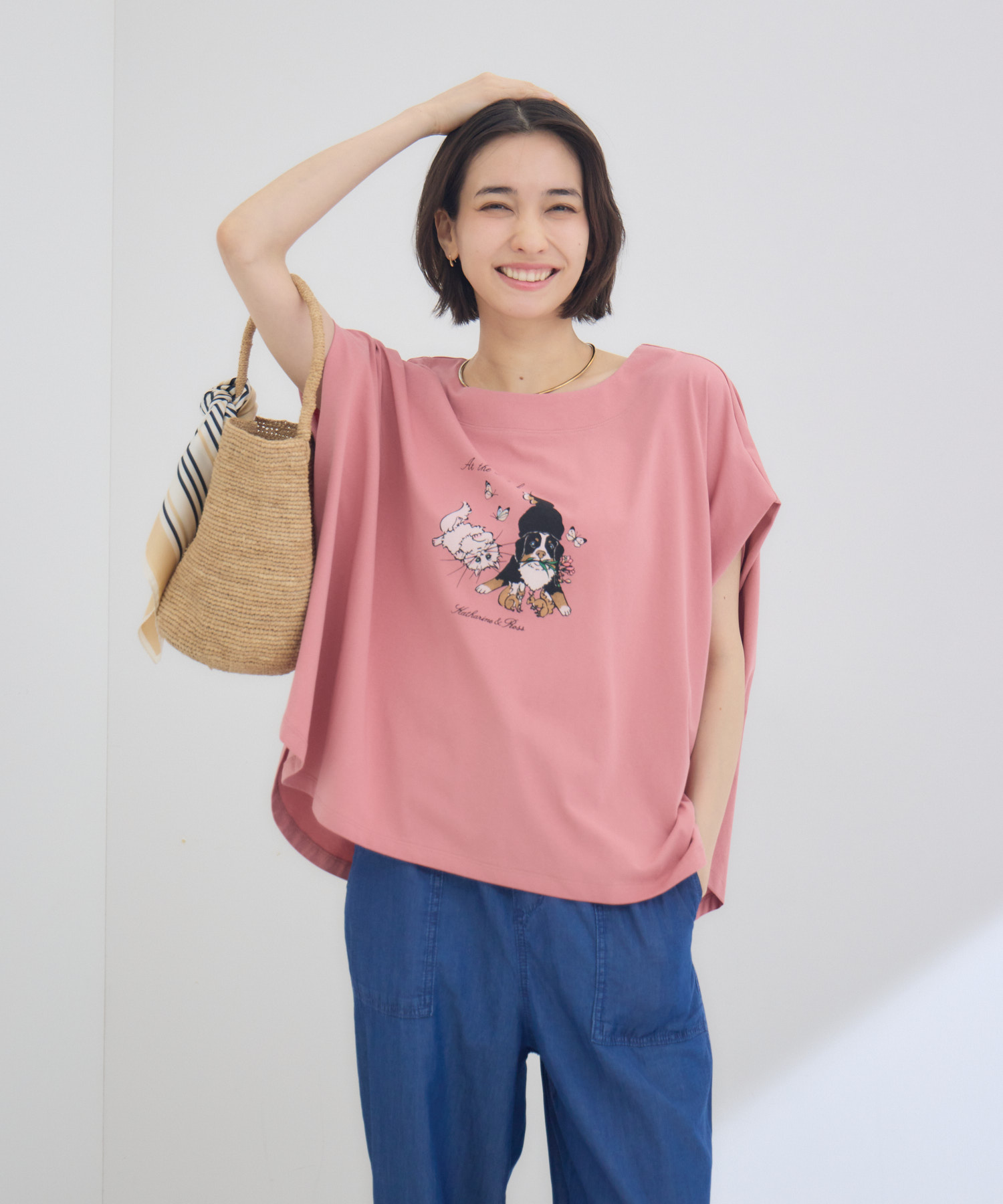 キャサリンちゃんロスくん】ーAt the Parkー プリントTシャツ