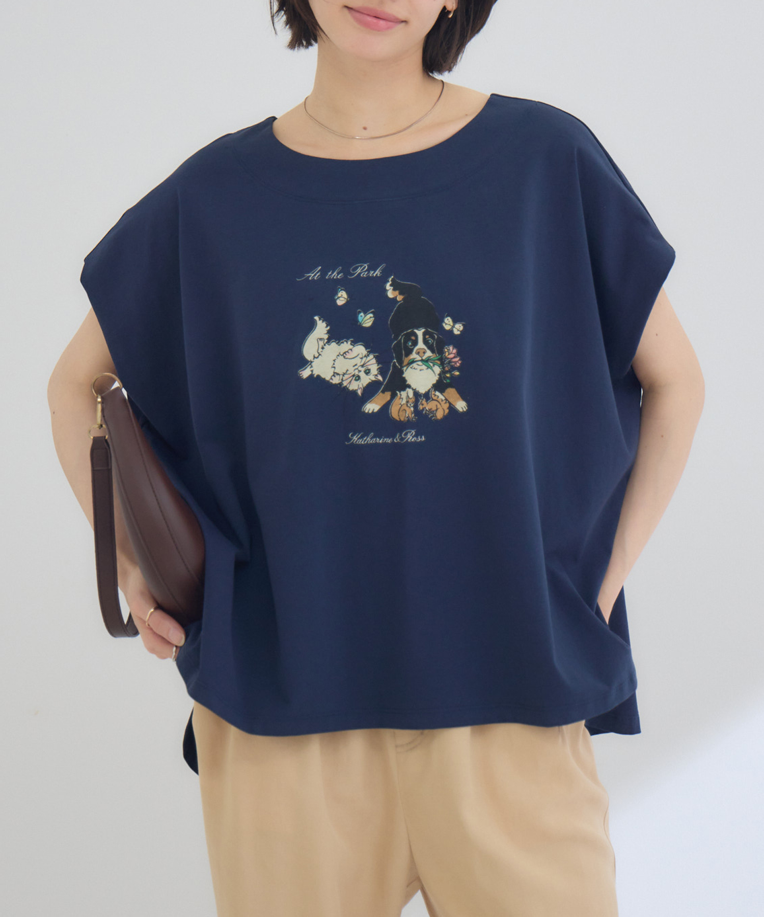 キャサリンちゃんロスくん】ーAt the Parkー プリントTシャツ