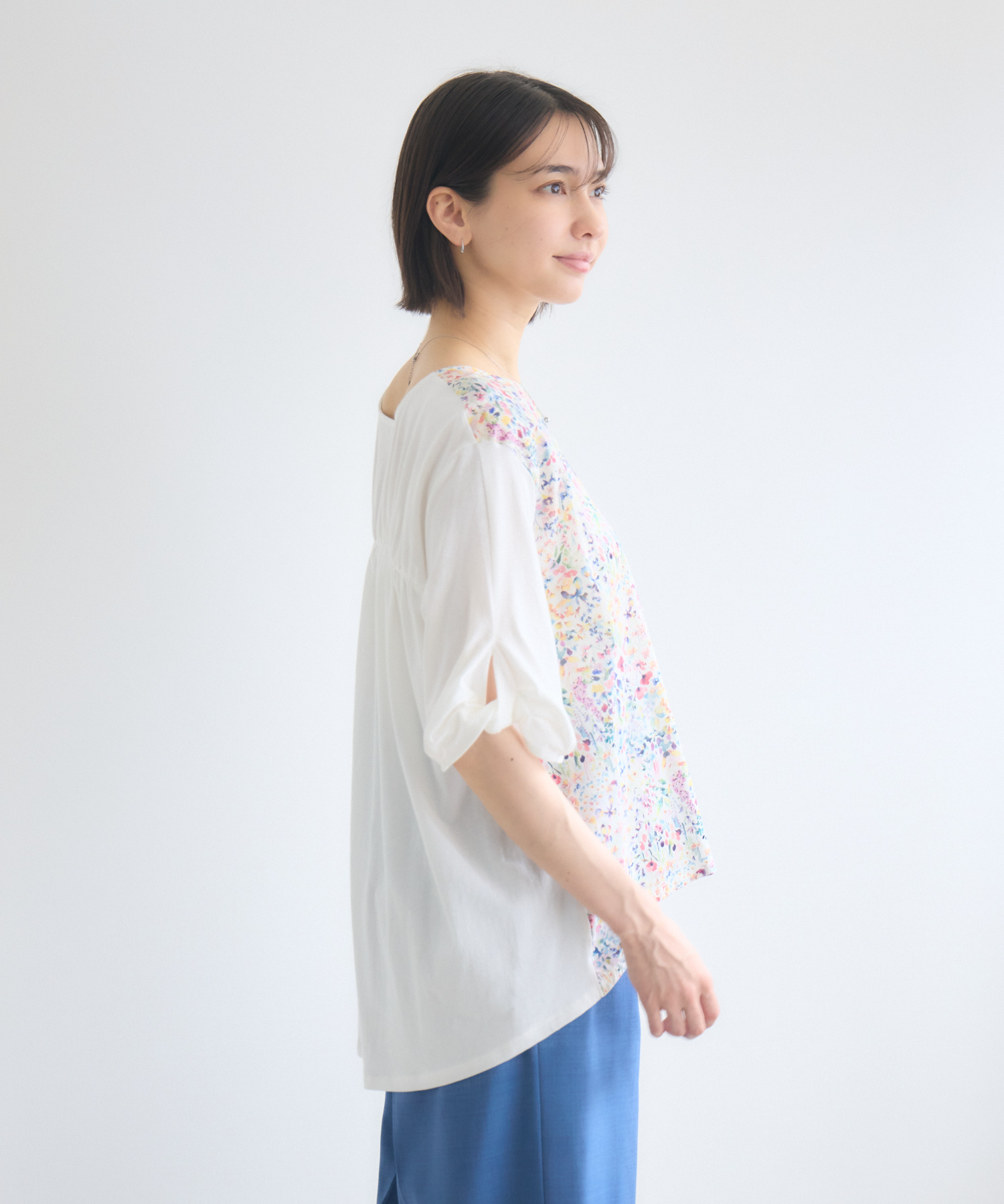 MADE IN JAPAN】ねじり袖カットソーMade With Liberty Fabrics