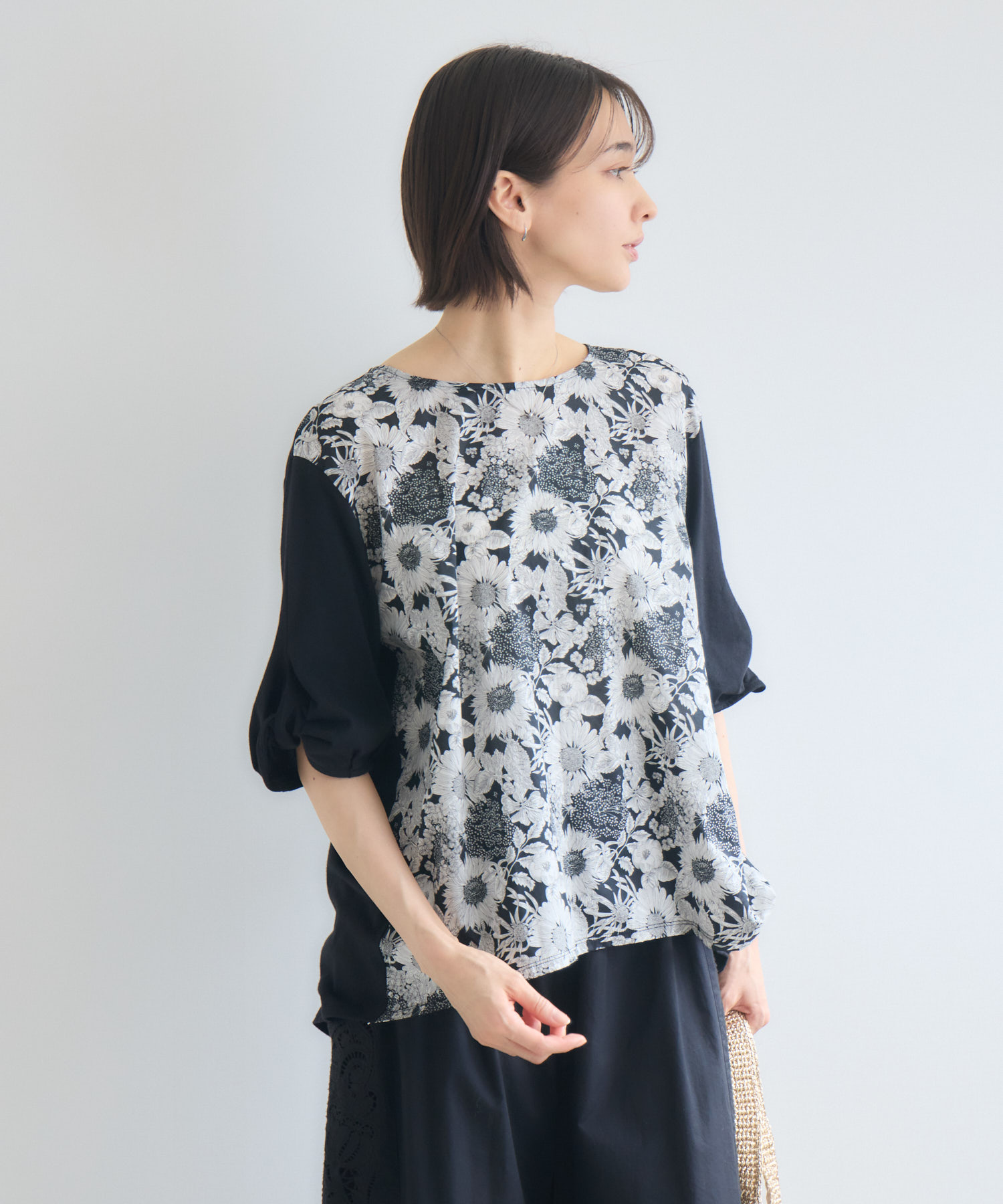 MADE IN JAPAN】ねじり袖カットソーMade With Liberty Fabrics
