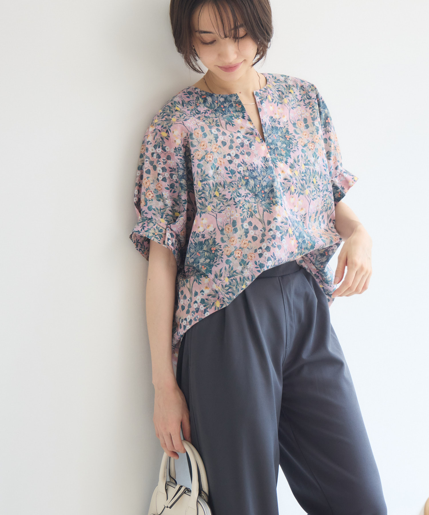 日本製】 LIBERTY FABRICS タックスリーブブラウス / KATHARINE ROSS