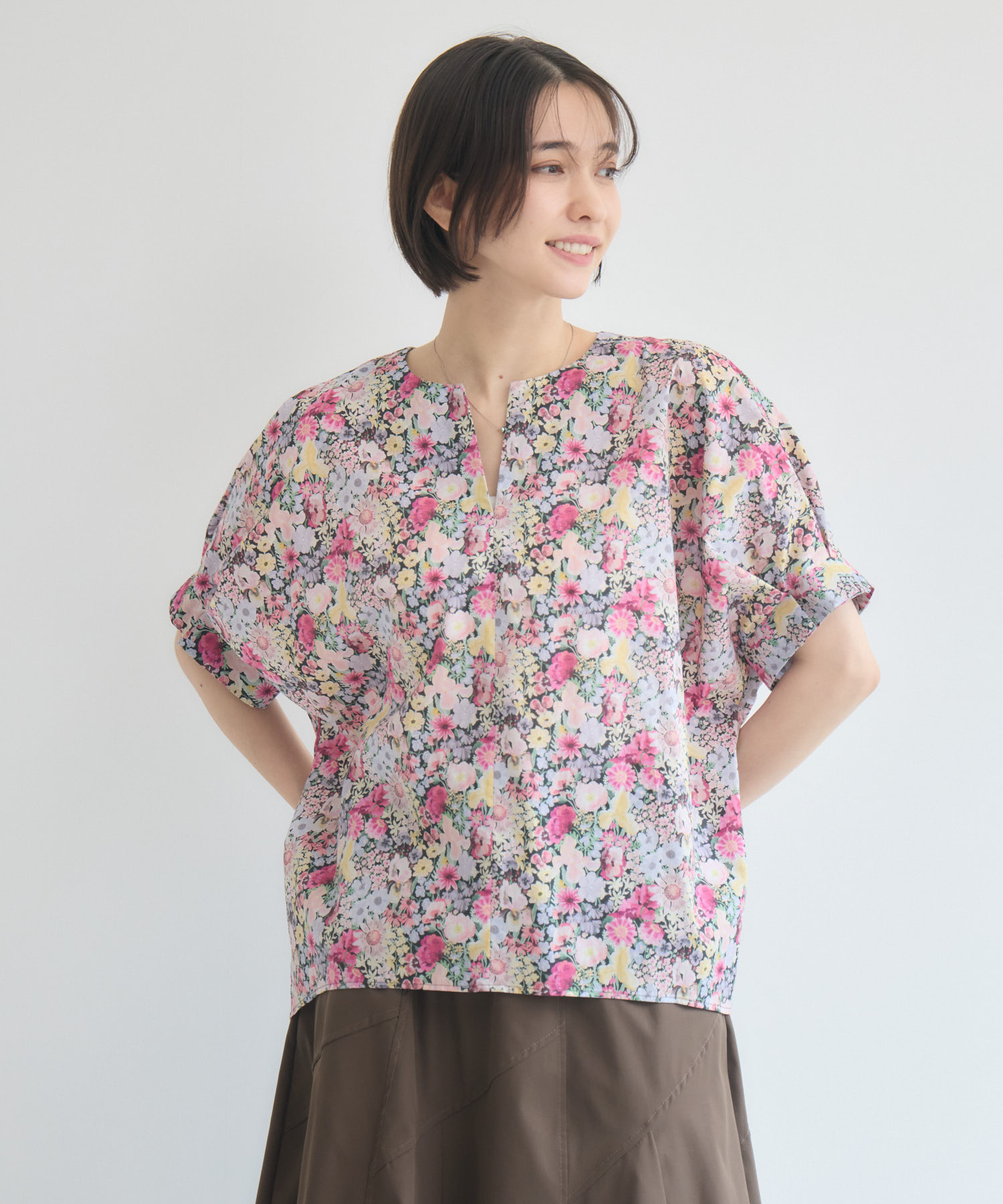 日本製】 LIBERTY FABRICS タックスリーブブラウス / KATHARINE ROSS