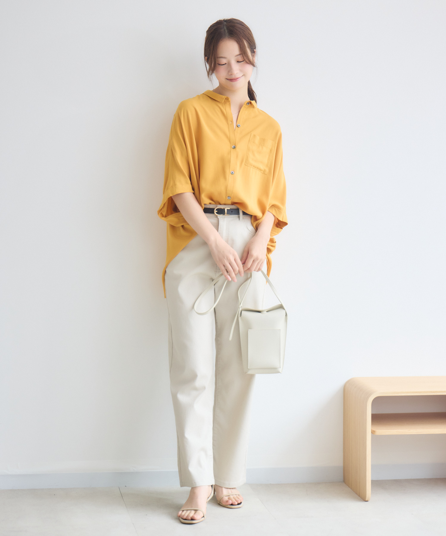 ARTS&SCIENCE 20AW バックギャザー シルク プルオーバーブラウス バックギャザーショートブラウス | IKG crossing