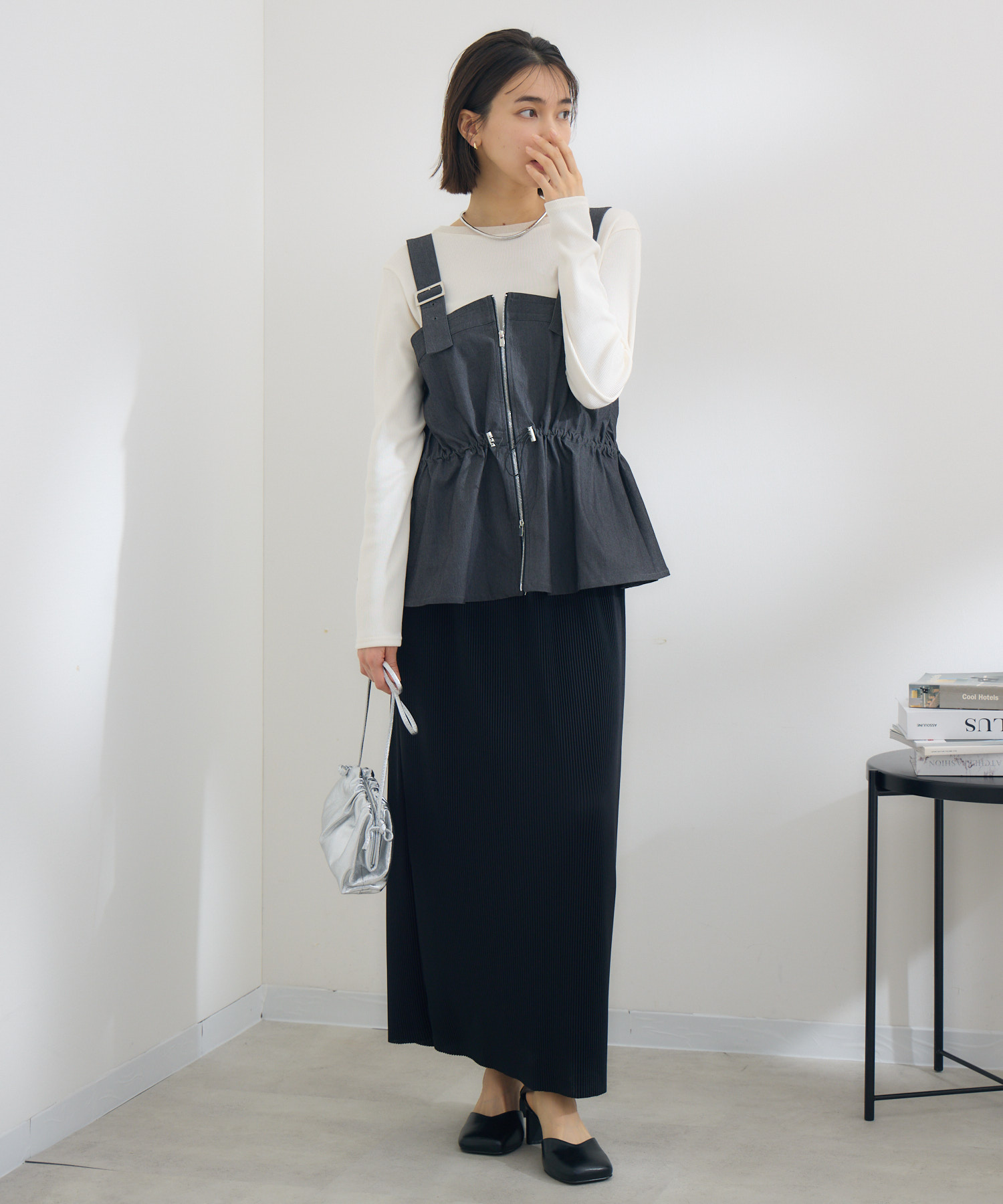 残りわずか】クリスタルナロープリーツスカート / Pillini | IKG crossing