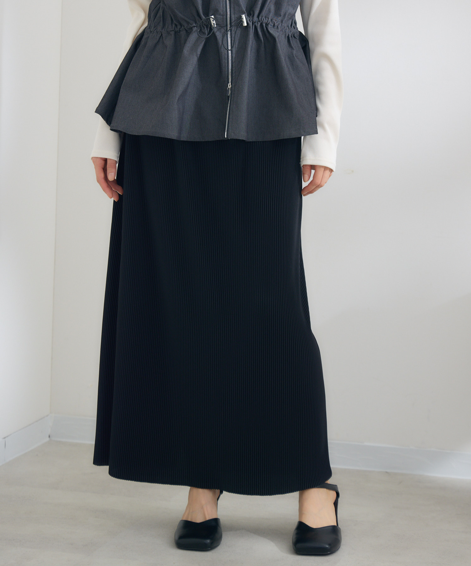 新品❤️CPG❤️スカート ステッチラインタックフレアスカート/MAJESTIC LEGON(マジェスティック