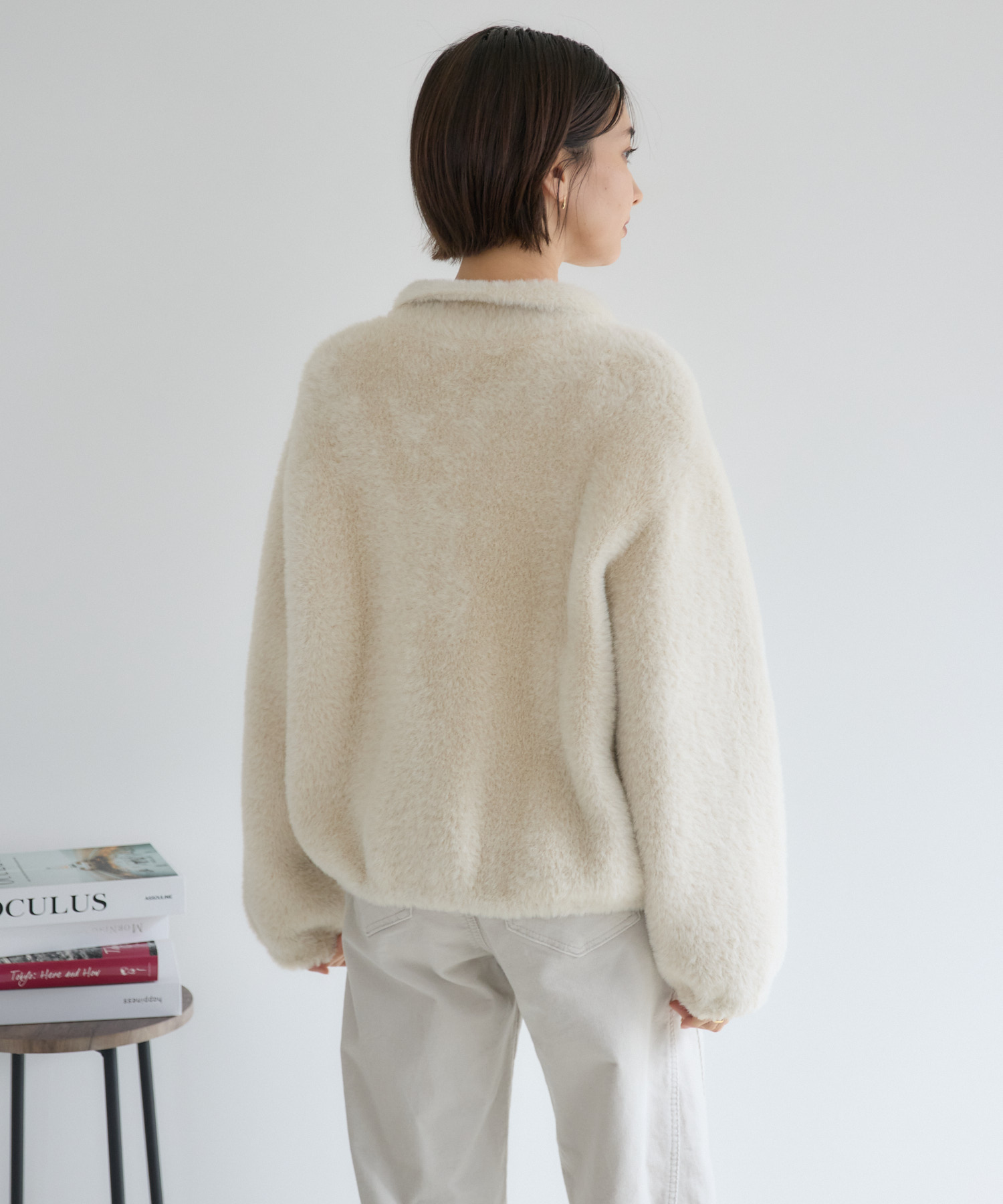 RMK様へ⭐️一回試着短時間⭐️アルページュストーリー　ファー付きニット　サンプル品 ⭐️一回試着短時間⭐️アルページュストーリーファー付きニットサンプル品