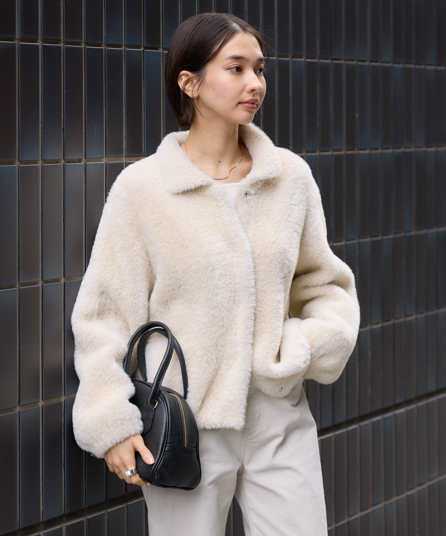 FOXEY　ニットコンビネーションジャケット　カシミヤ混　アイボリー　38 接結フェザーニットジャケット / KATHARINE ROSS | IKG crossing