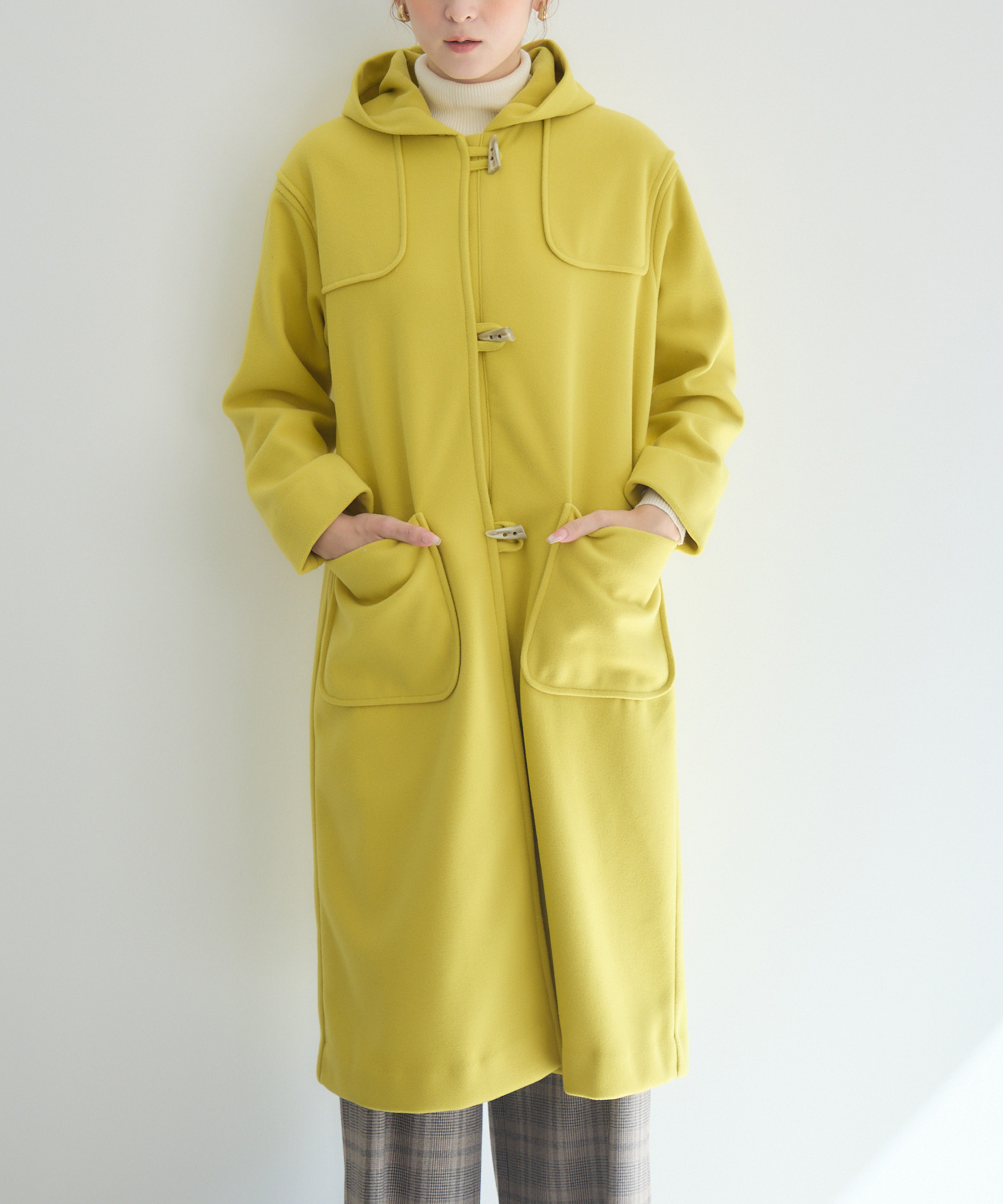 kuri様新品 タグ付 ノーカラー ダッフルコート 定価49,500円