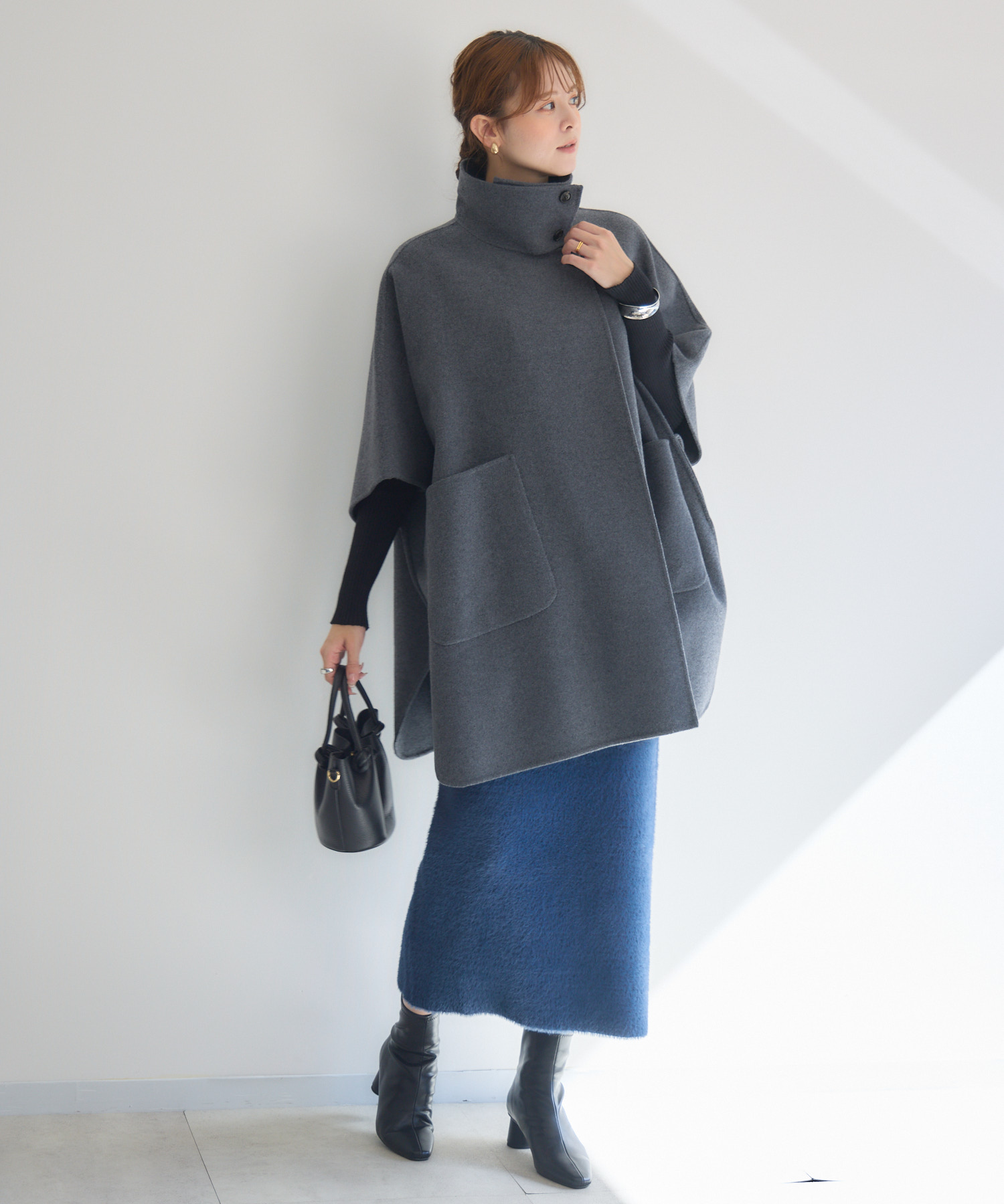 WOOLOOPリバーポンチョコート | IKG crossing