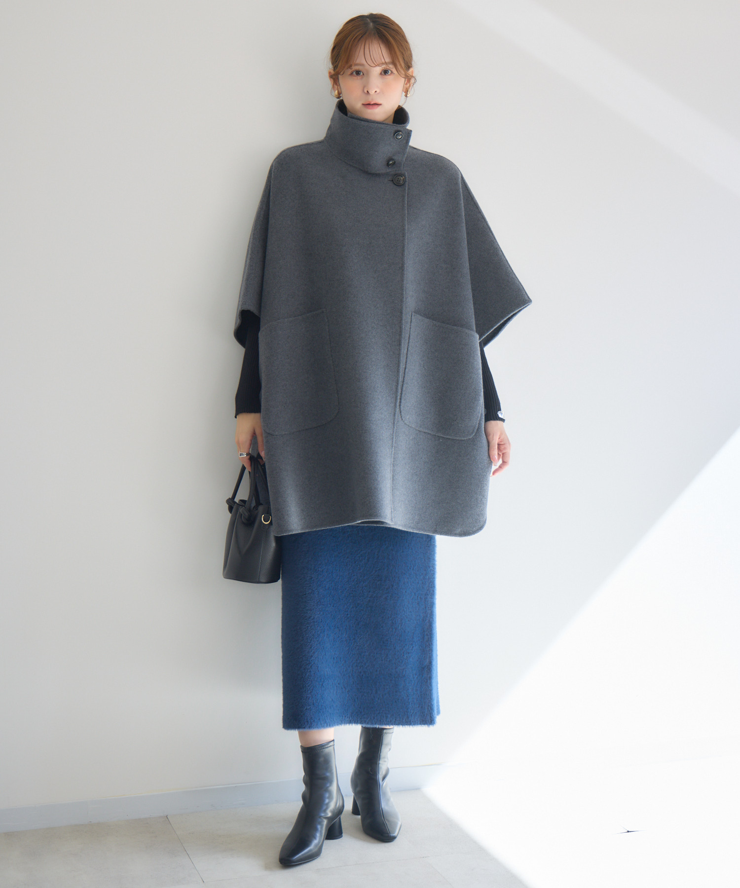 WOOLOOPリバーポンチョコート | IKG crossing